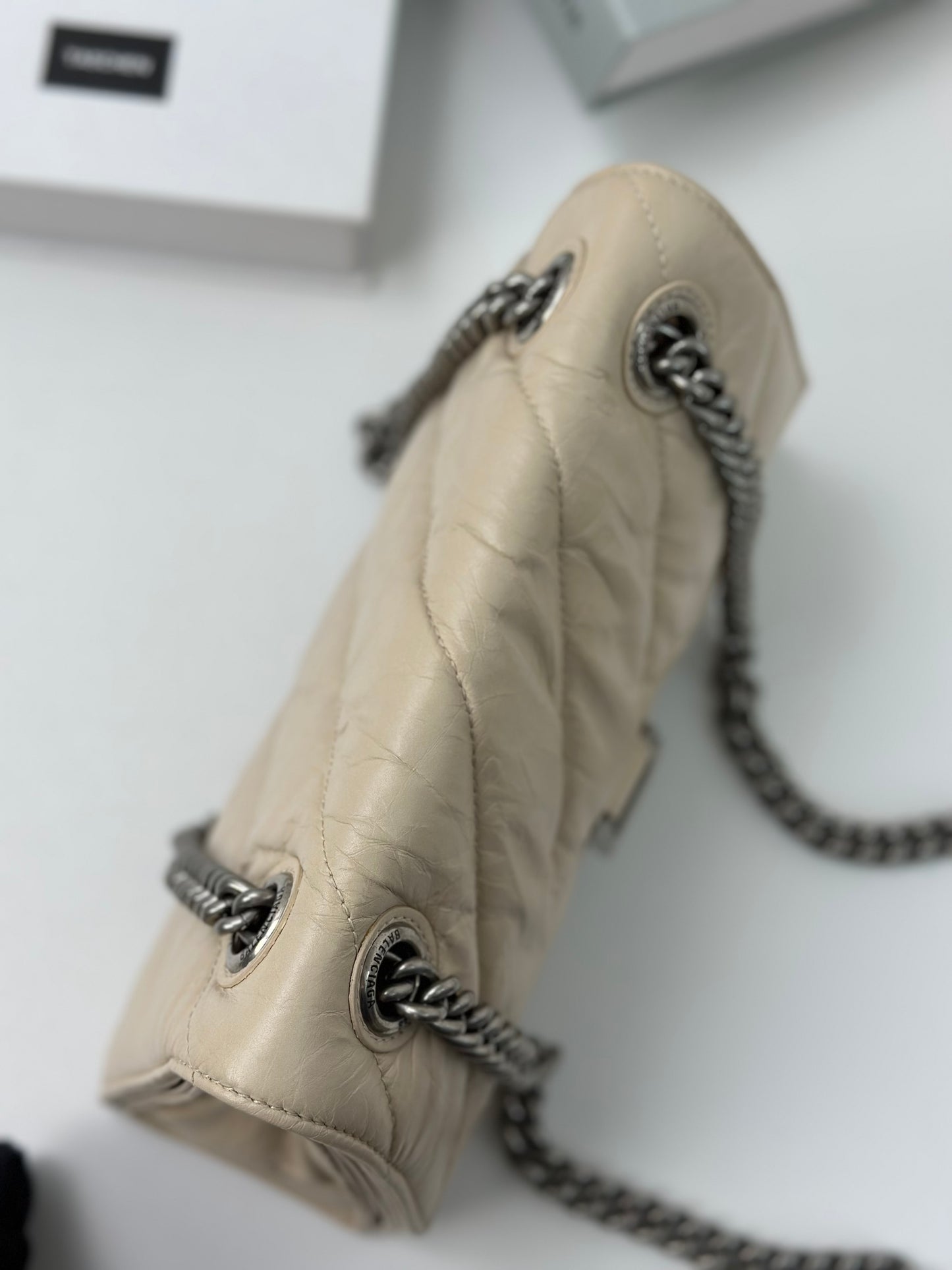 Balenciaga - Crush - Leather - Beige - (small)