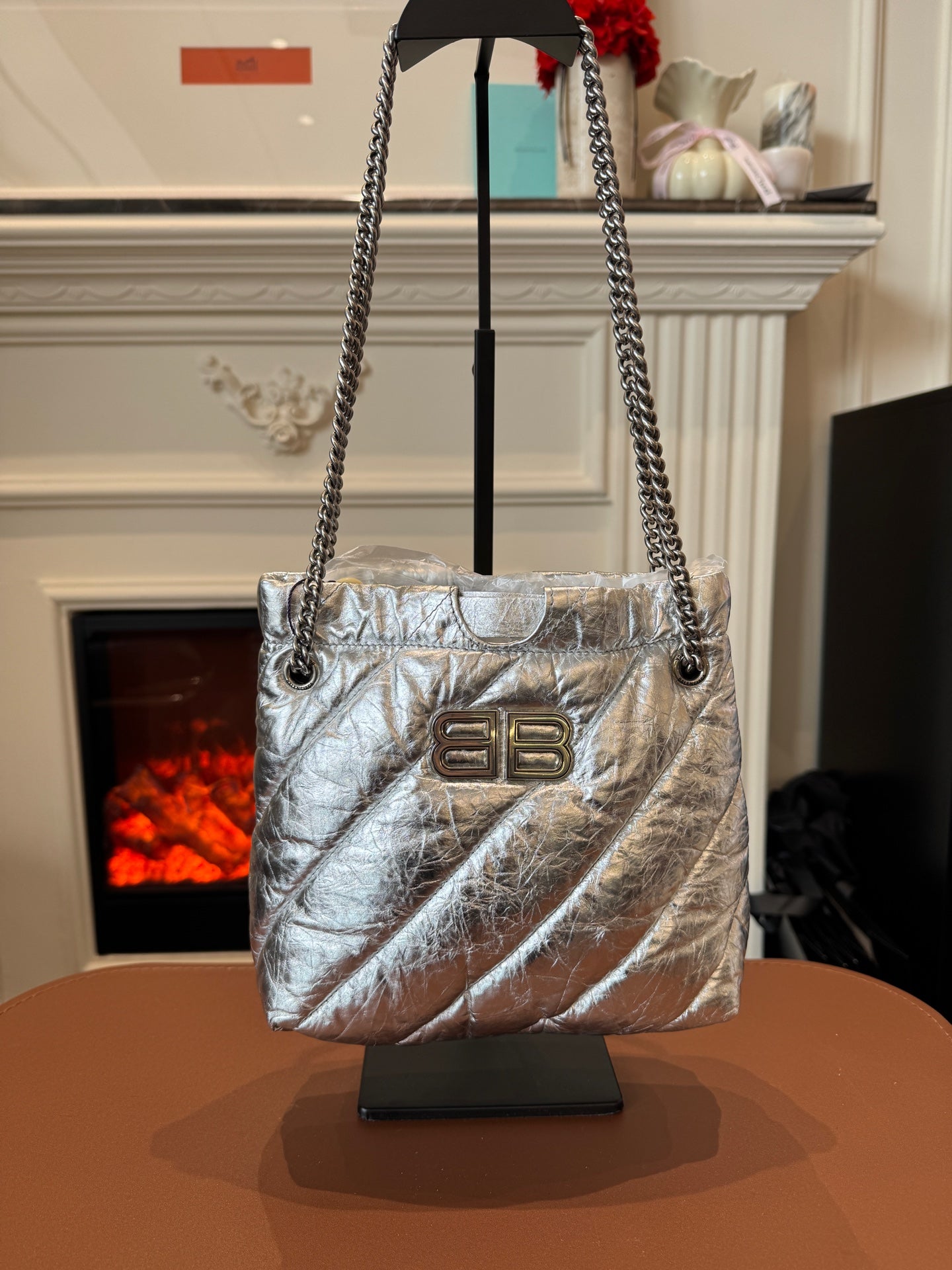 Balenciaga - Crush - Leather - Silver - (Small)
