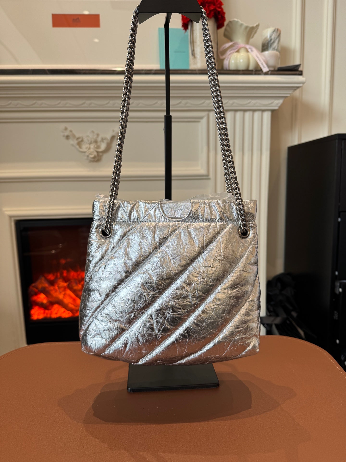 Balenciaga - Crush - Leather - Silver - (Small)
