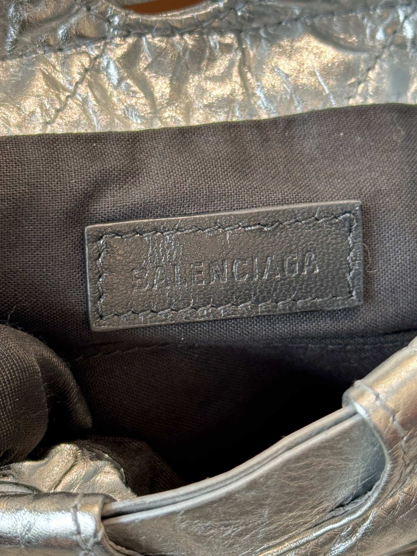 Balenciaga - Crush - Leather - Silver - (Small)