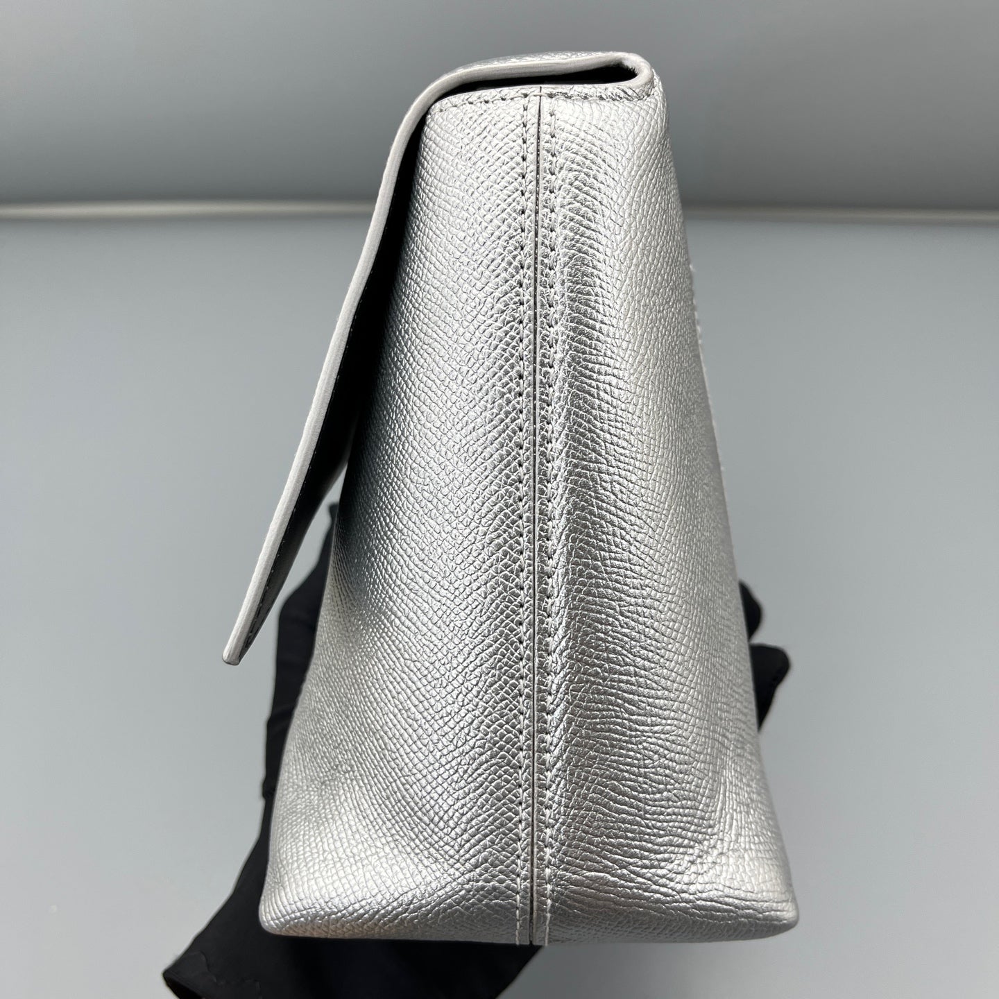 Balenciaga - Crush Medium - Grained metallic leather - Silver - (medium)