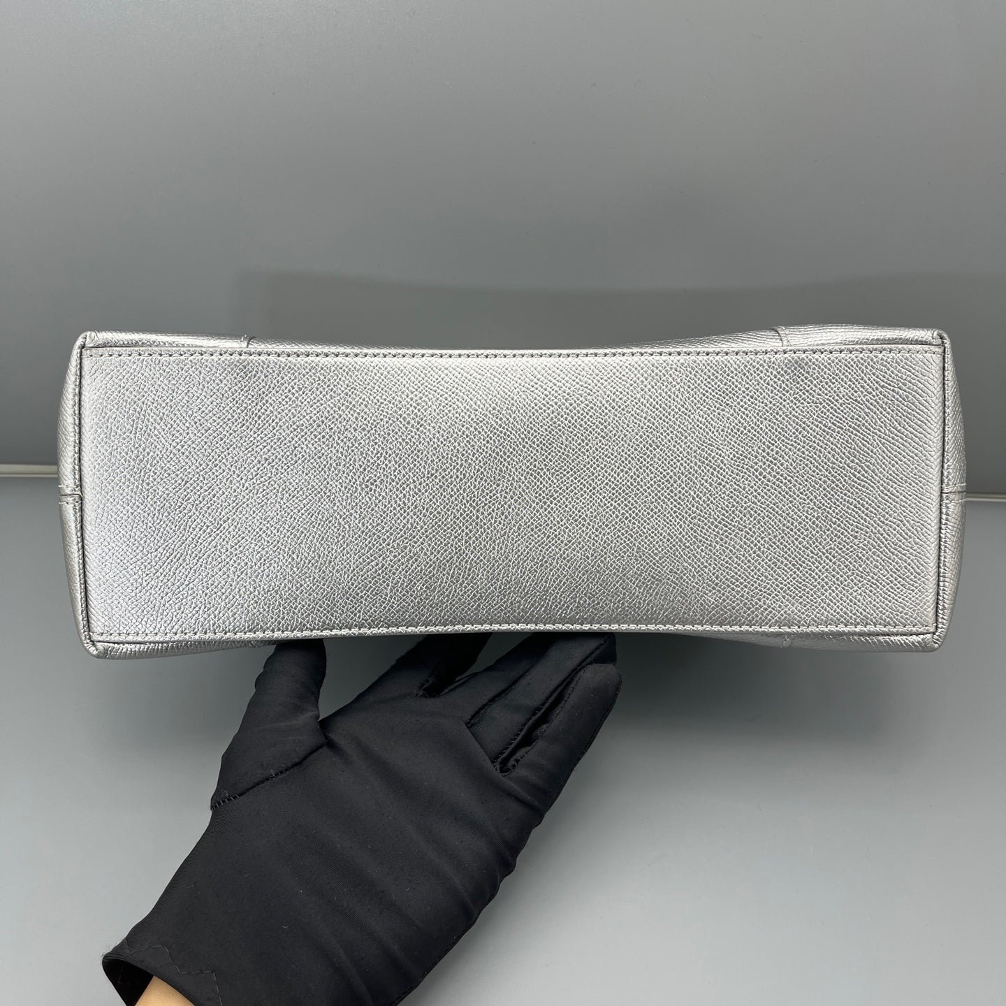 Balenciaga - Crush Medium - Grained metallic leather - Silver - (medium)