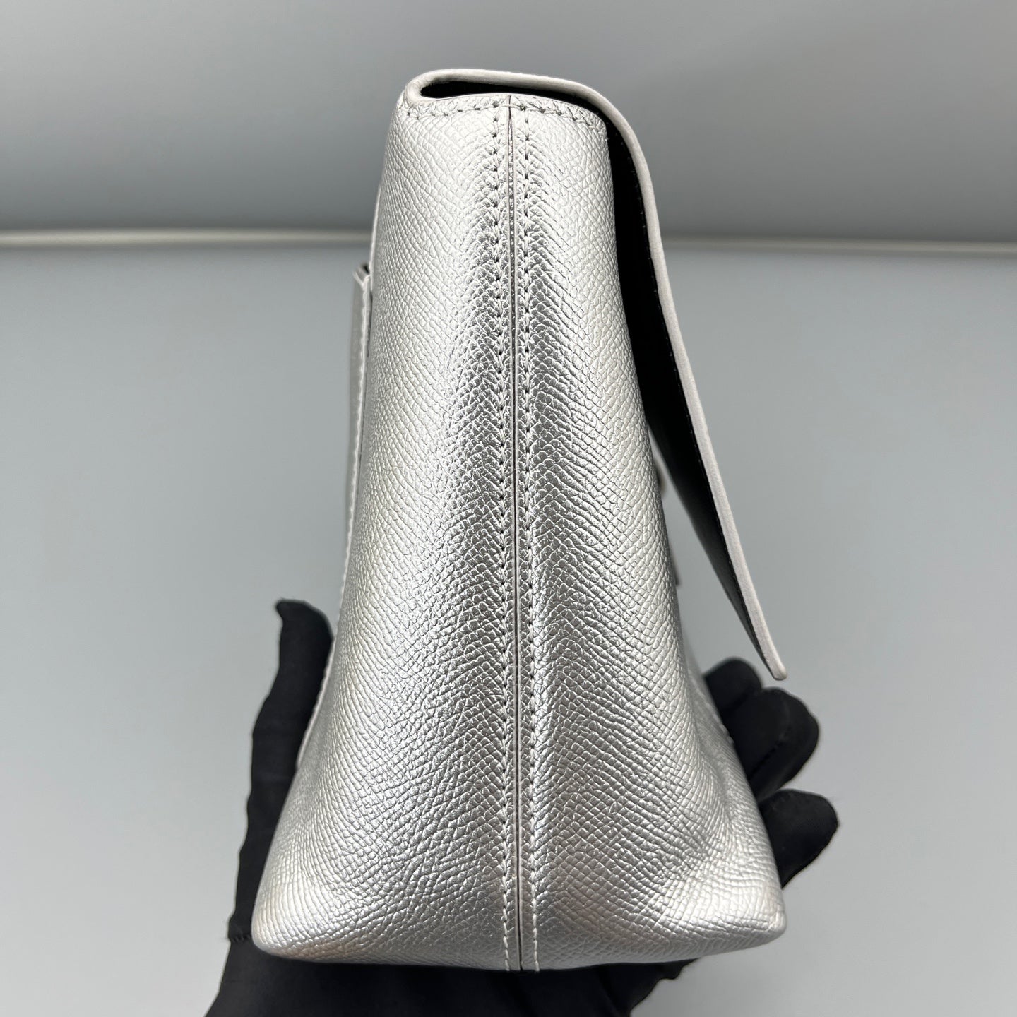 Balenciaga - Crush Medium - Grained metallic leather - Silver - (medium)