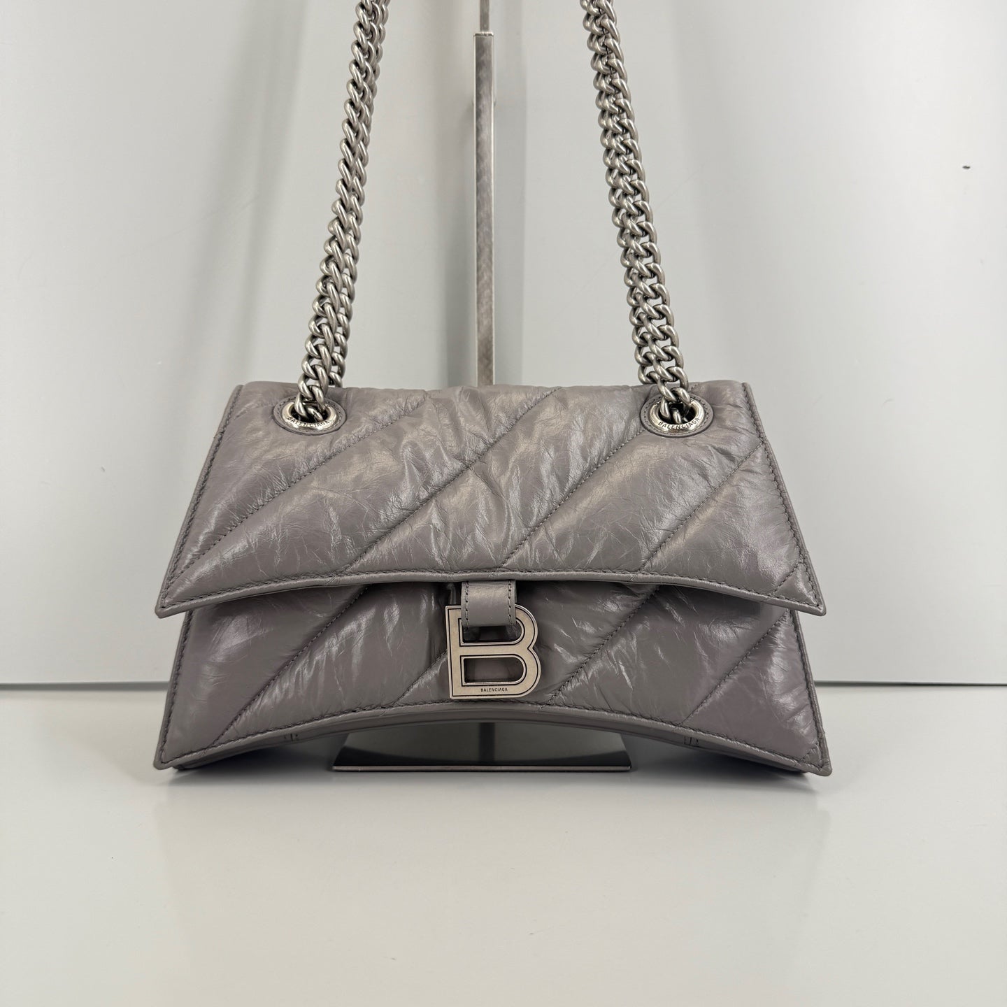 Balenciaga - Crush Small - Leather - Grey - (small)