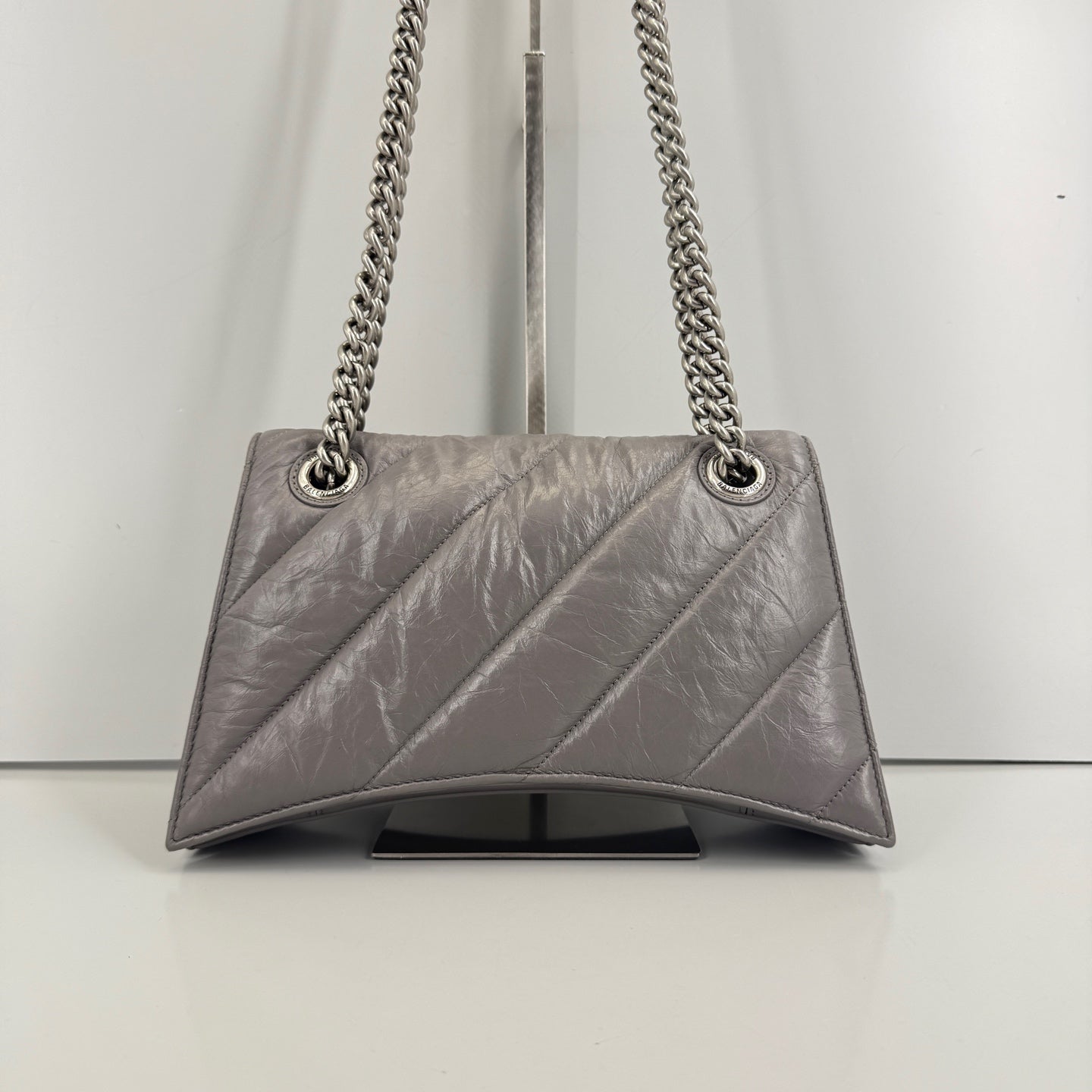Balenciaga - Crush Small - Leather - Grey - (small)