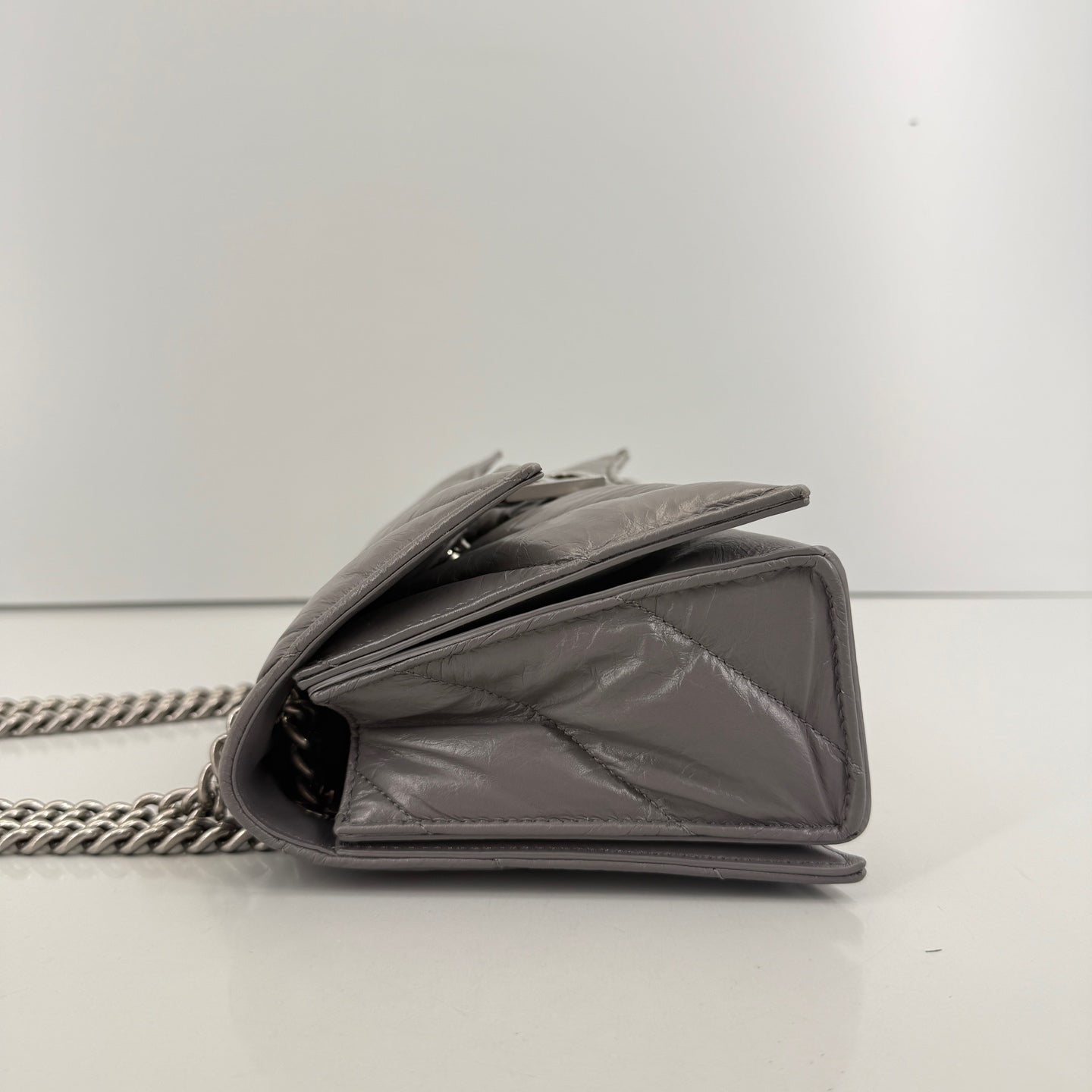 Balenciaga - Crush Small - Leather - Grey - (small)