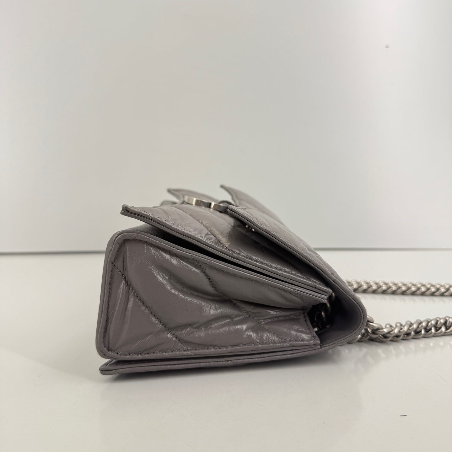 Balenciaga - Crush Small - Leather - Grey - (small)
