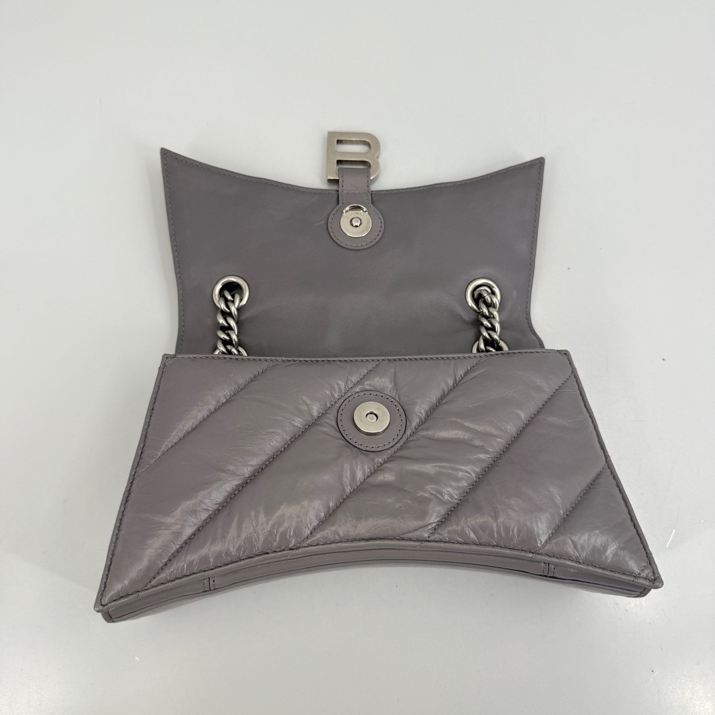 Balenciaga - Crush Small - Leather - Grey - (small)