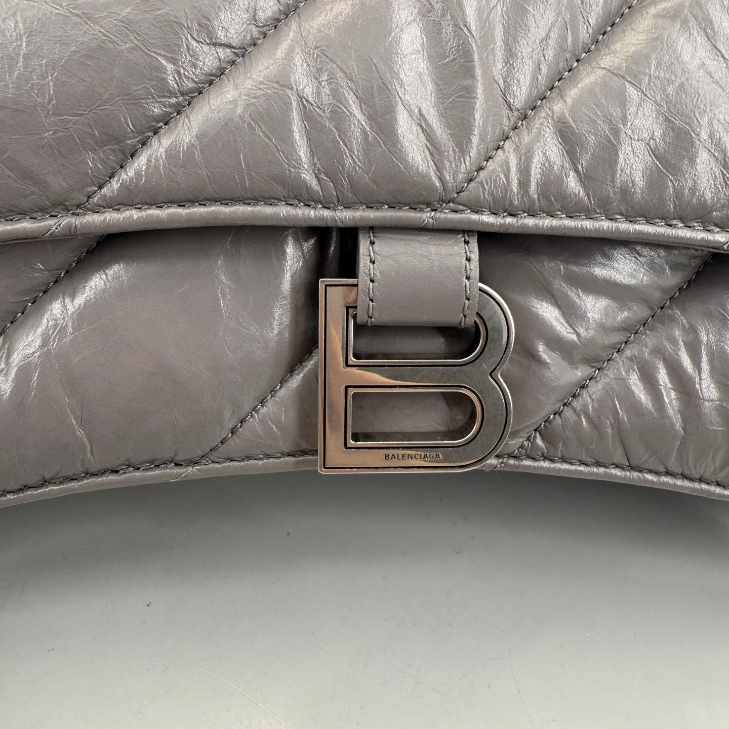 Balenciaga - Crush Small - Leather - Grey - (small)