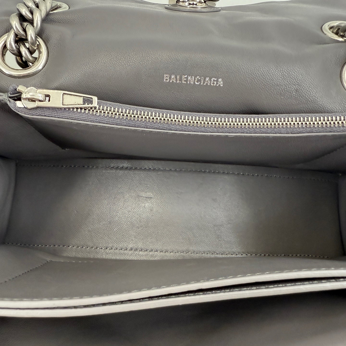 Balenciaga - Crush Small - Leather - Grey - (small)