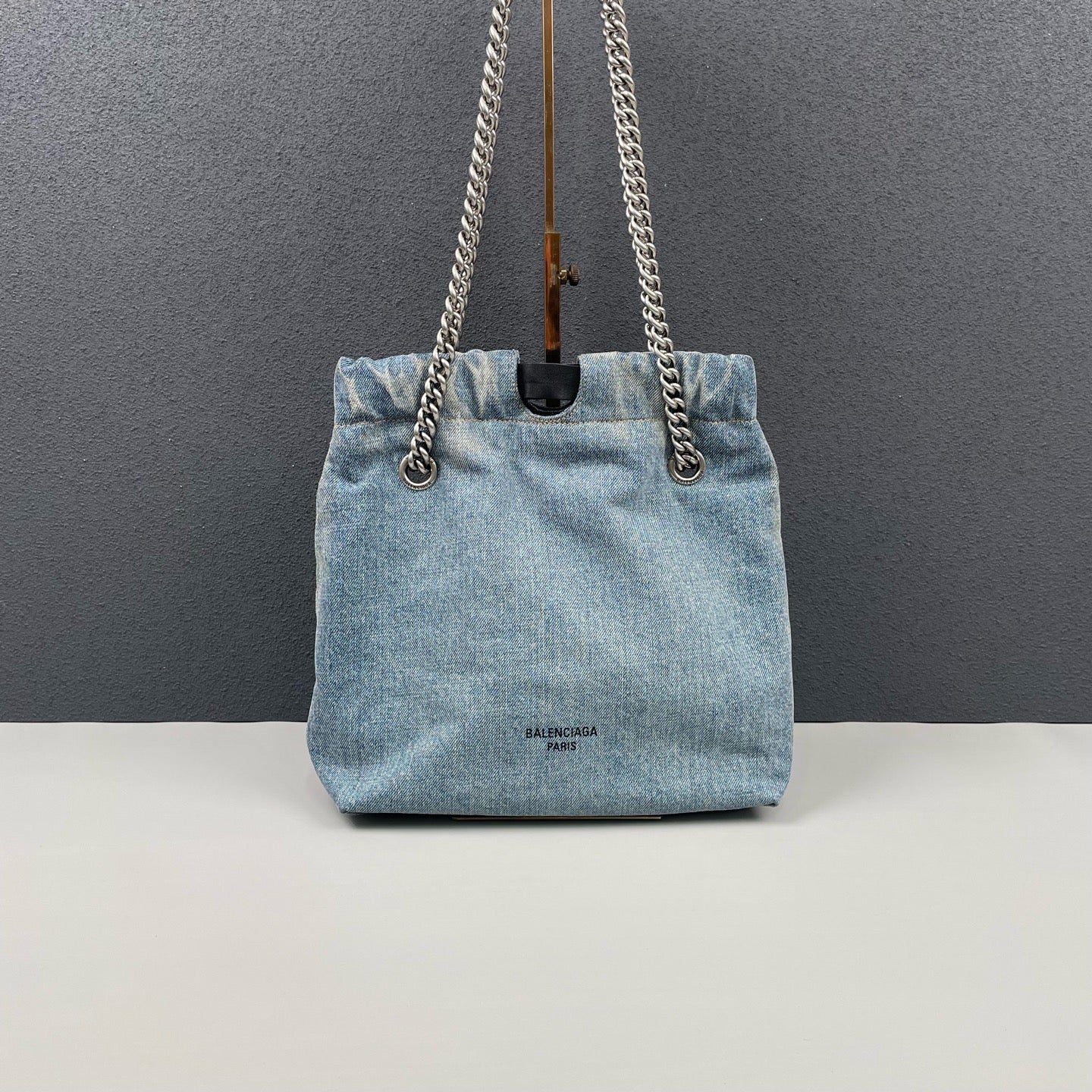 Balenciaga - Crush Small Shopping Bag - Denim - Blue - (small)