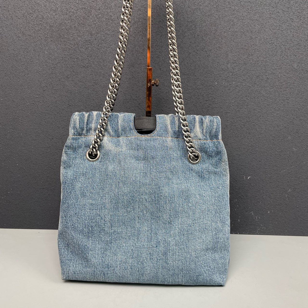 Balenciaga - Crush Small Shopping Bag - Denim - Blue - (small)