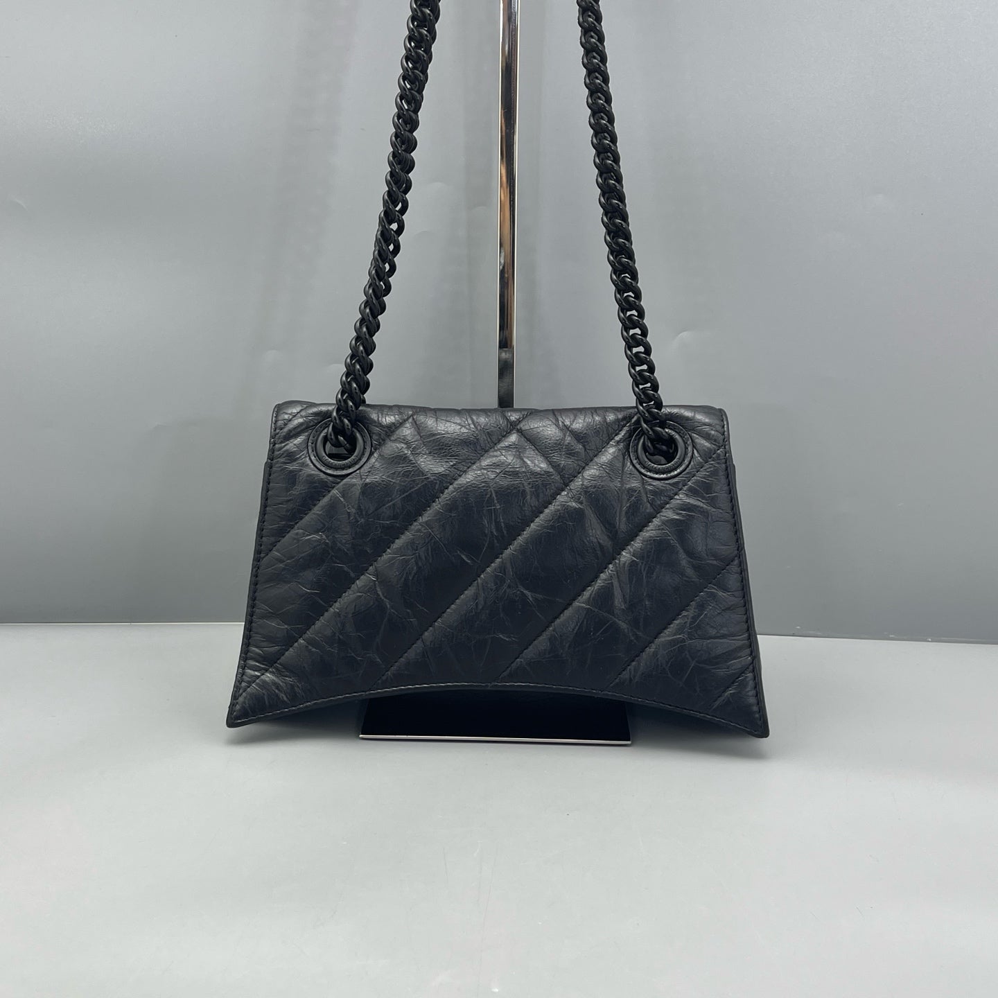Balenciaga - Crush Small Shoulder Bag - Leather - Black - (small)
