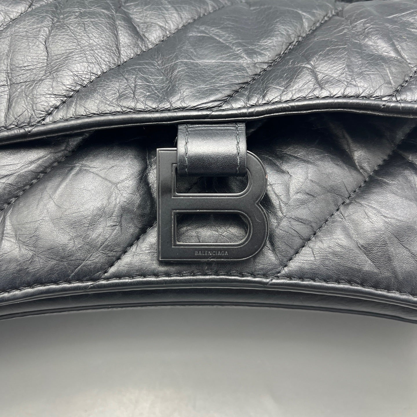 Balenciaga - Crush Small Shoulder Bag - Leather - Black - (small)