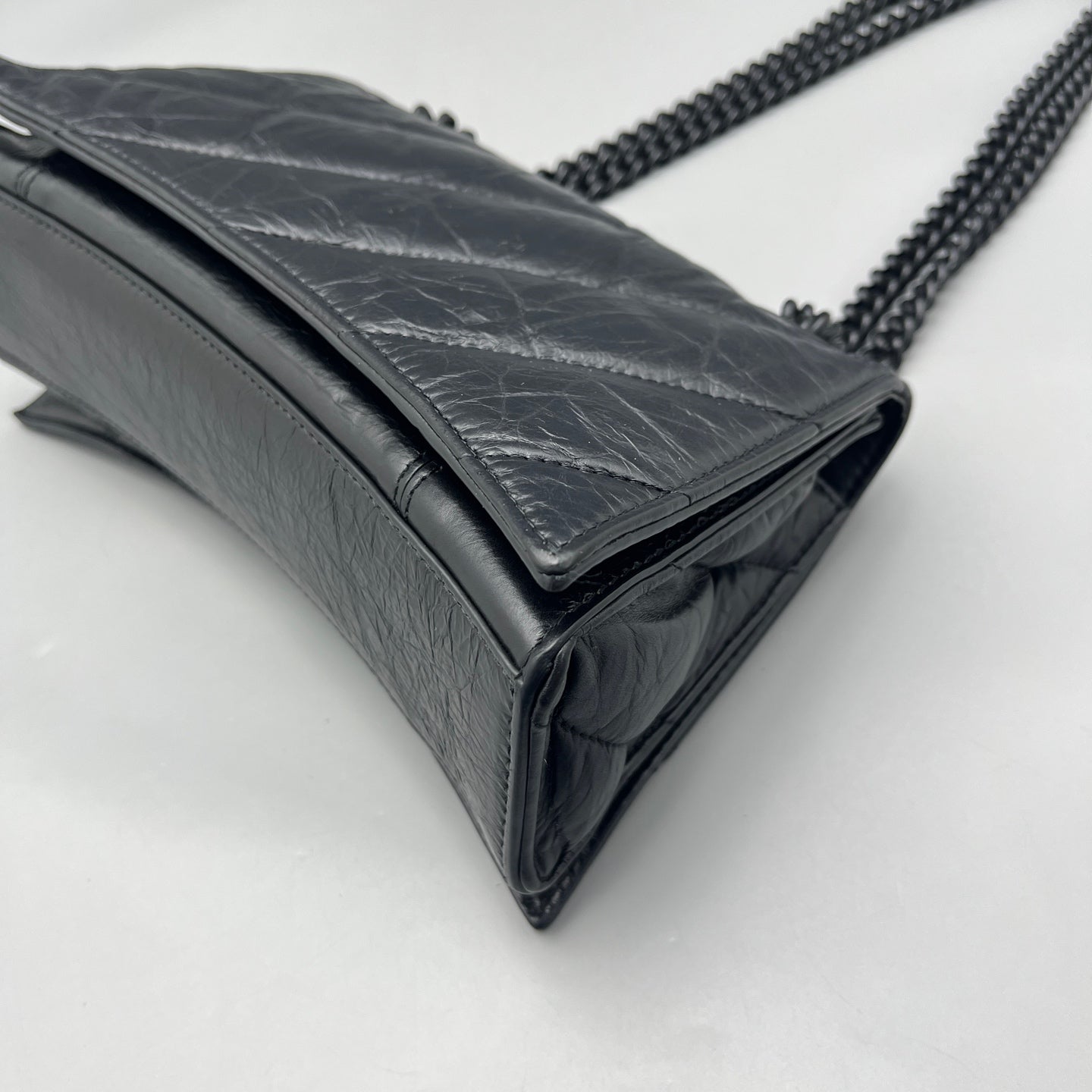 Balenciaga - Crush Small Shoulder Bag - Leather - Black - (small)
