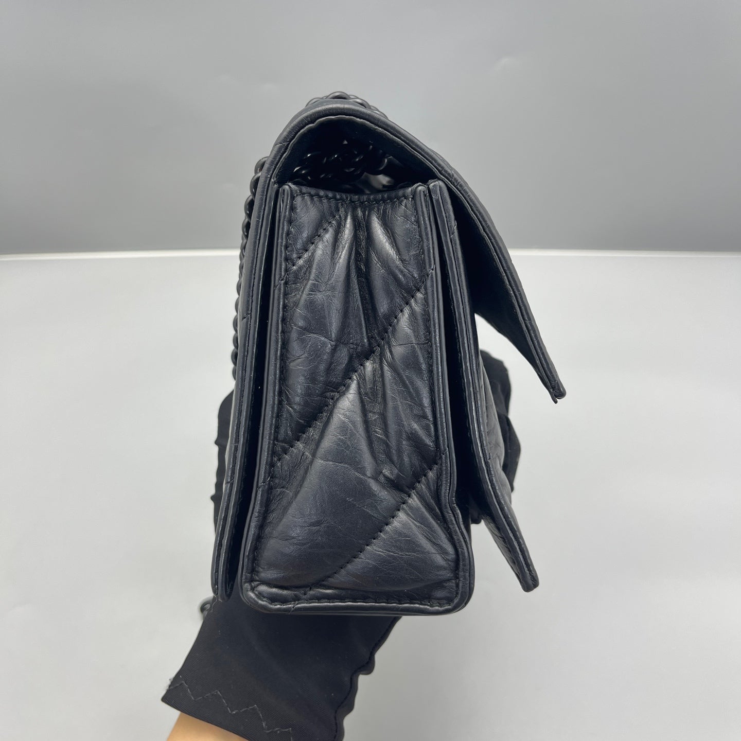 Balenciaga - Crush Small Shoulder Bag - Leather - Black - (small)