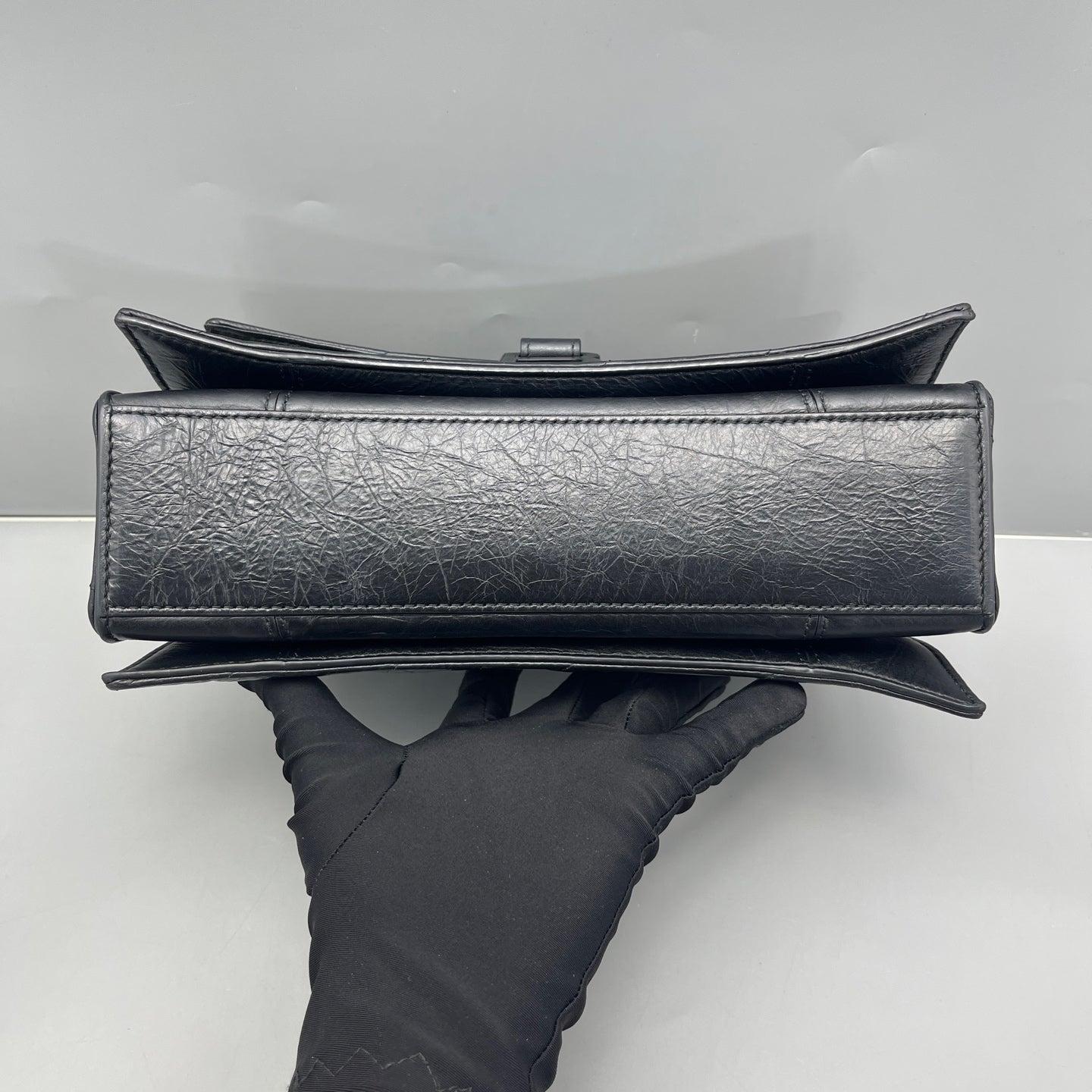 Balenciaga - Crush Small Shoulder Bag - Leather - Black - (small)