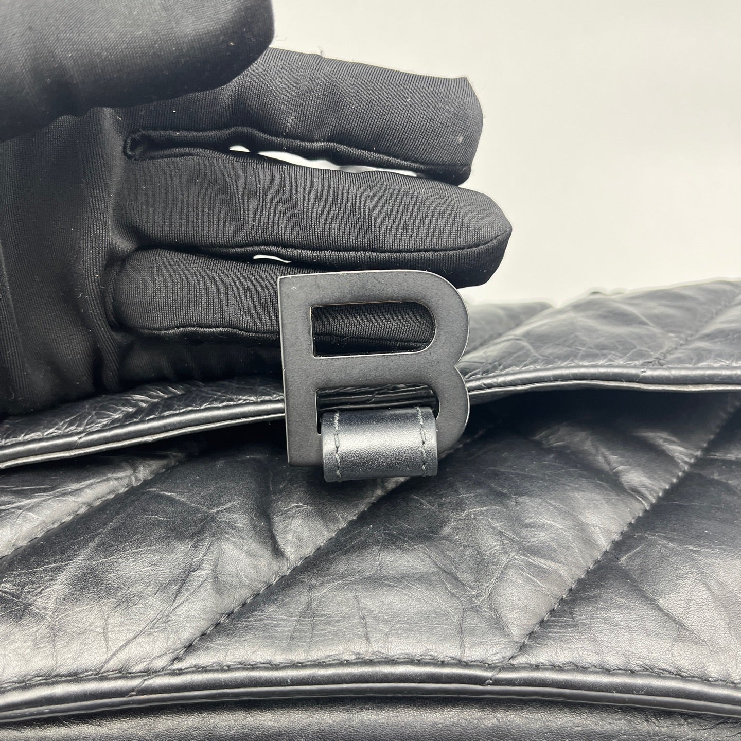 Balenciaga - Crush Small Shoulder Bag - Leather - Black - (small)