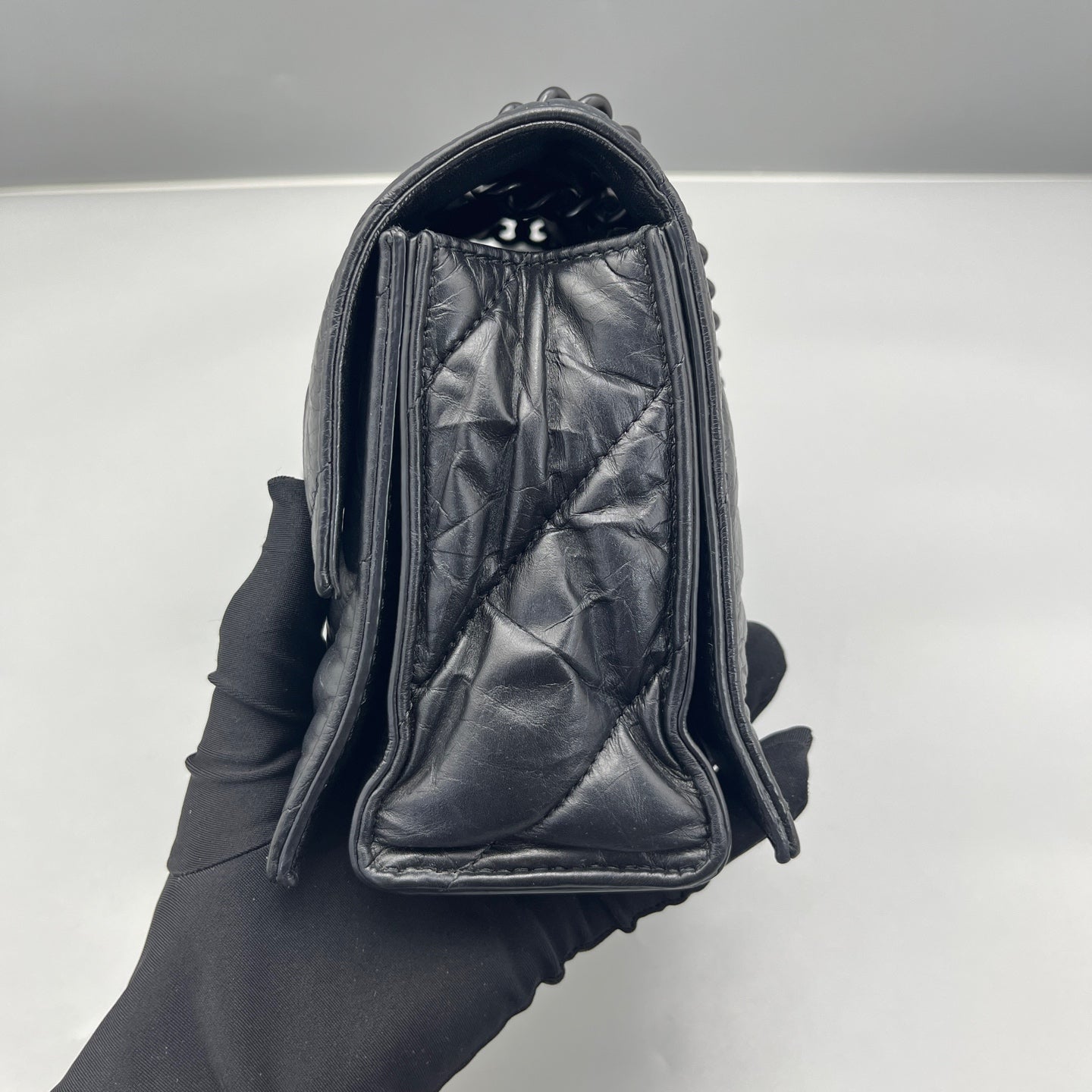 Balenciaga - Crush Small Shoulder Bag - Leather - Black - (small)