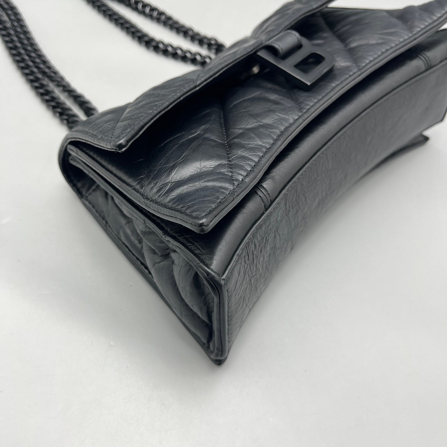 Balenciaga - Crush Small Shoulder Bag - Leather - Black - (small)