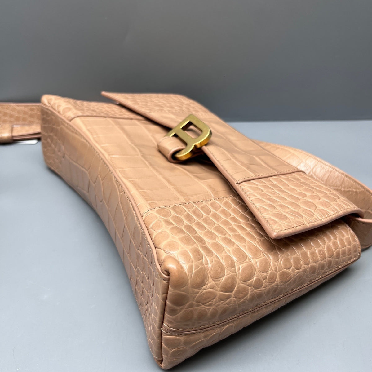 Balenciaga - Downtown - Exotic leathers - Crocodile - Beige - (mini)