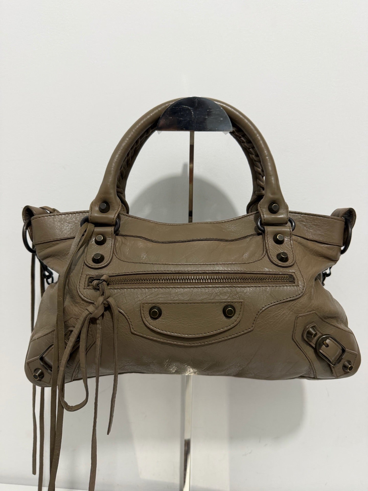 Balenciaga - First - Leather - Brown - (small)