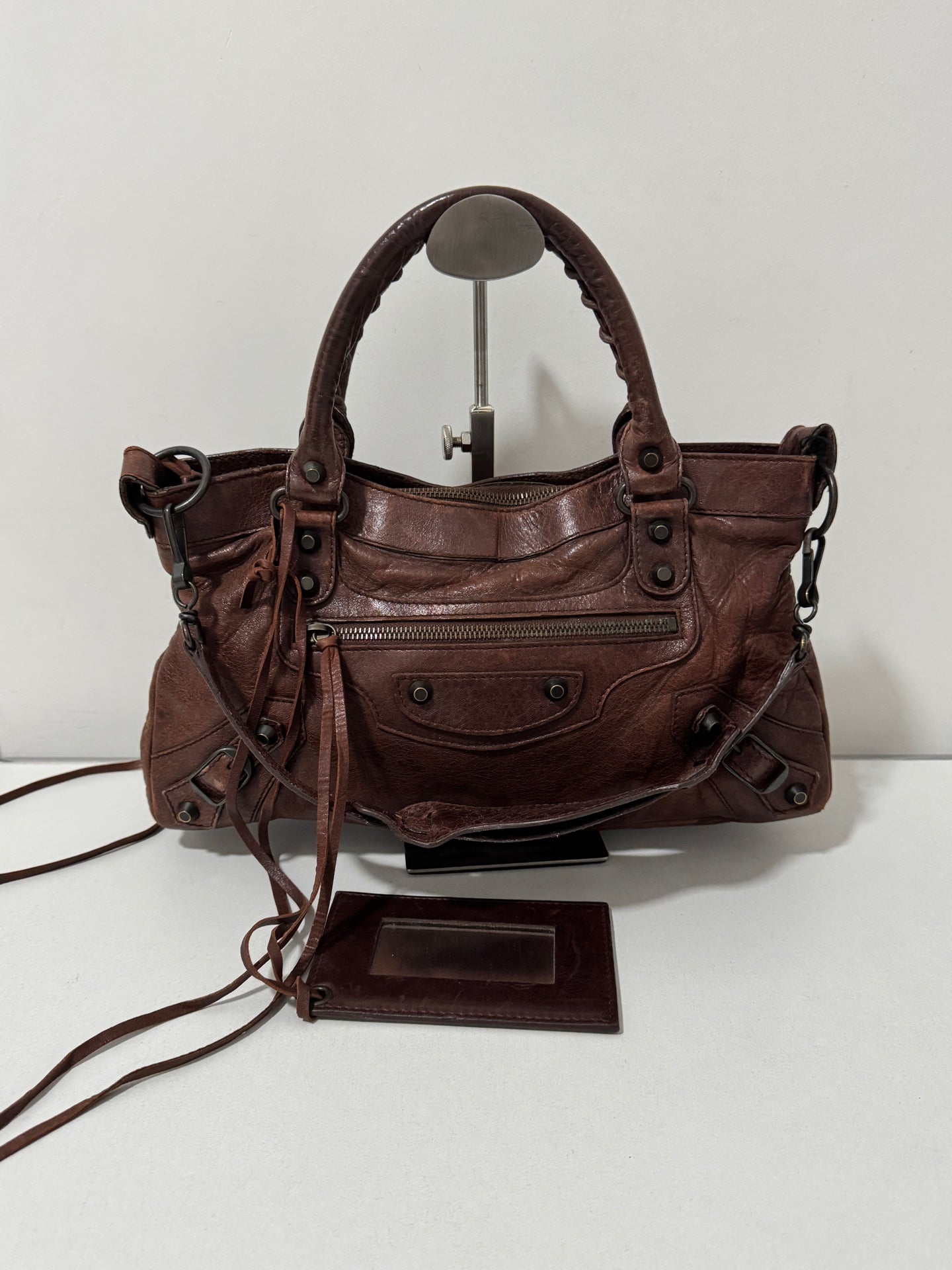 Balenciaga - First - Leather - Brown - (small)