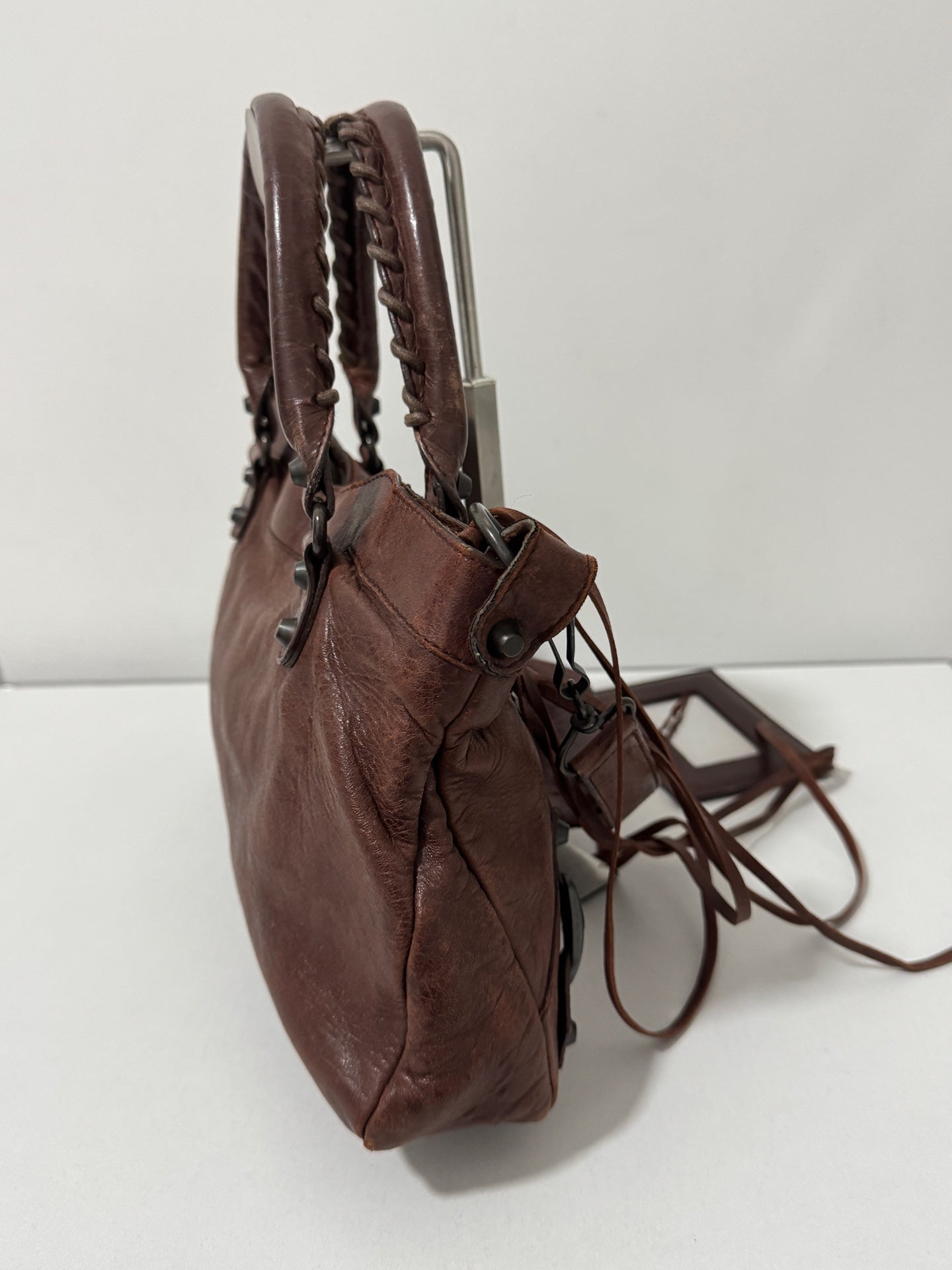 Balenciaga - First - Leather - Brown - (small)