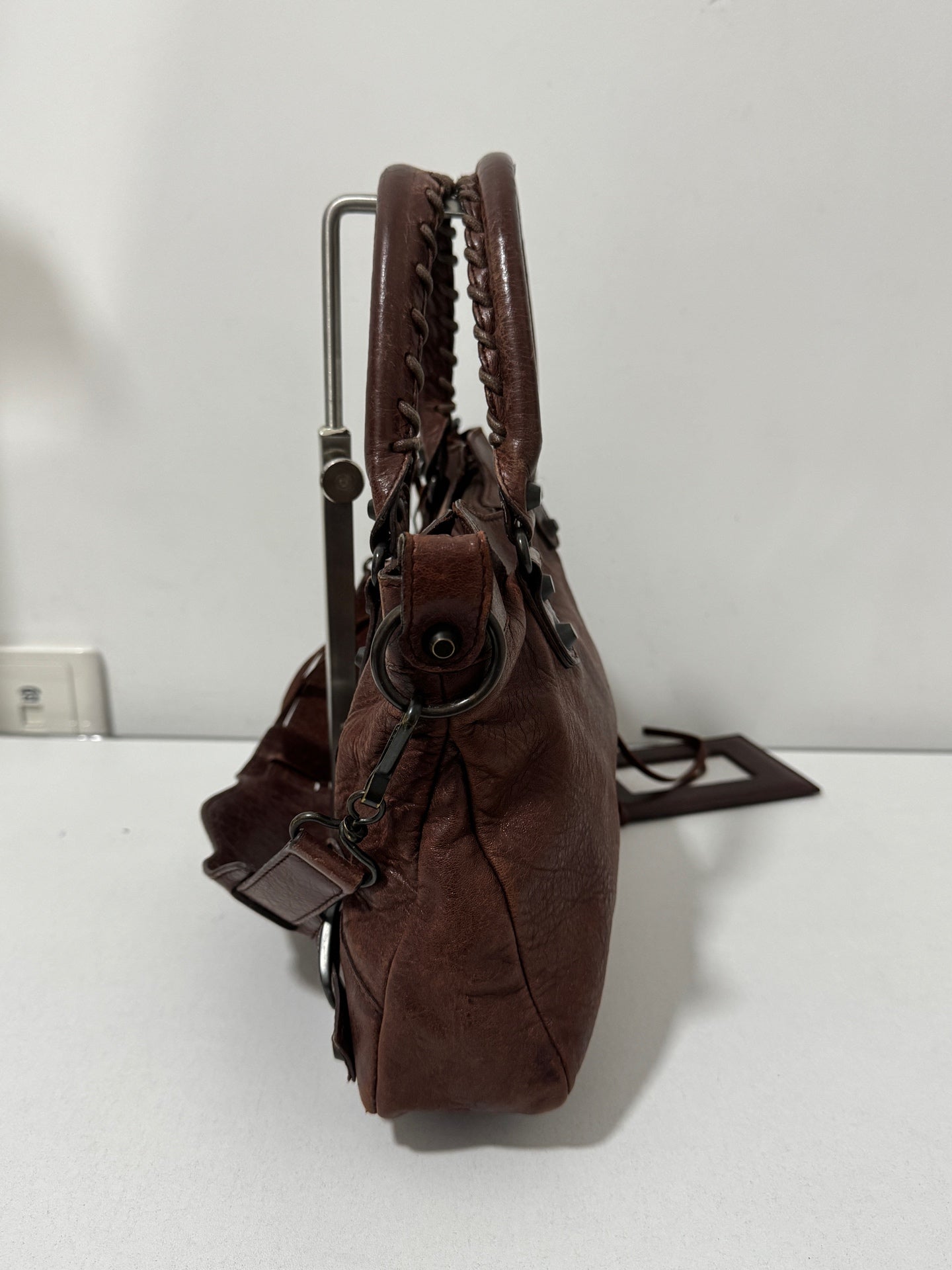 Balenciaga - First - Leather - Brown - (small)