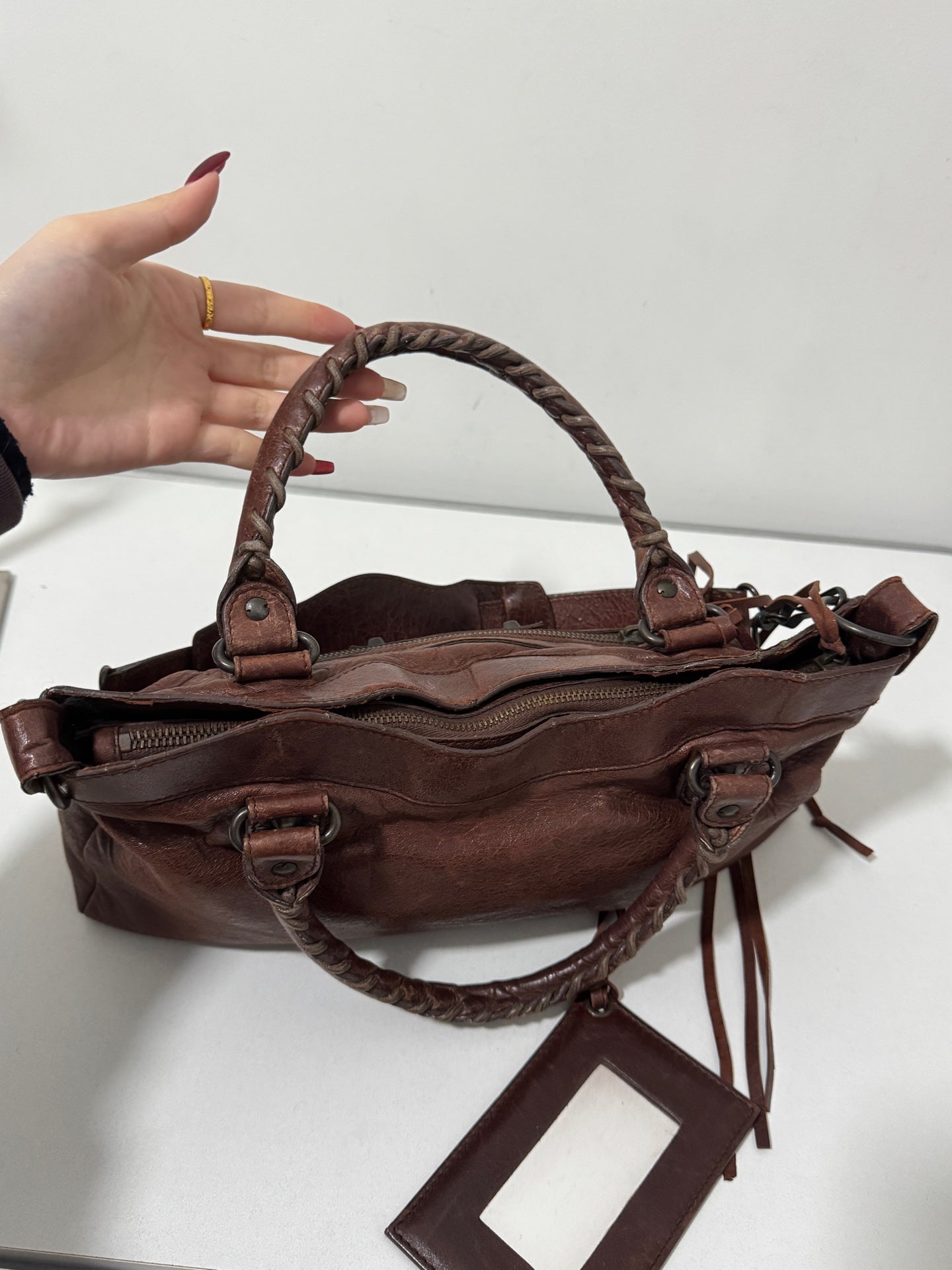 Balenciaga - First - Leather - Brown - (small)