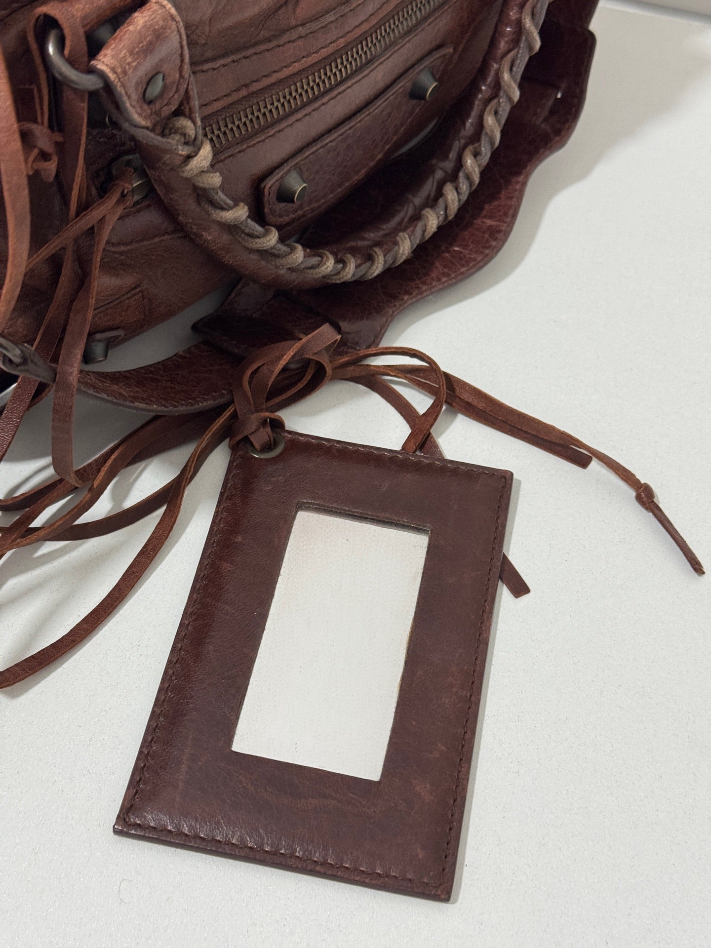 Balenciaga - First - Leather - Brown - (small)