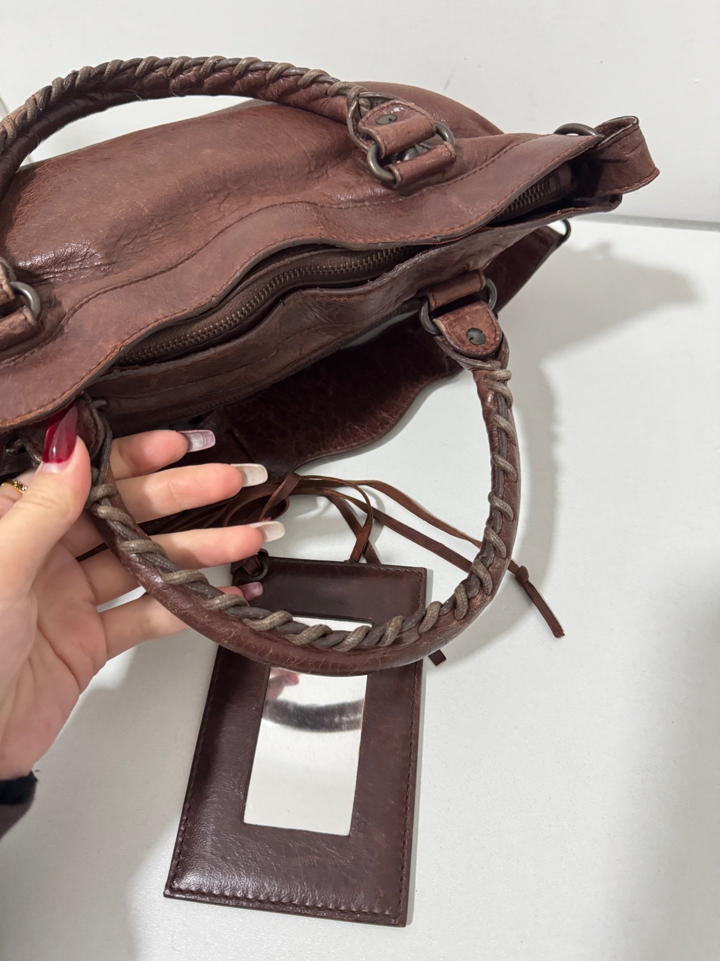 Balenciaga - First - Leather - Brown - (small)