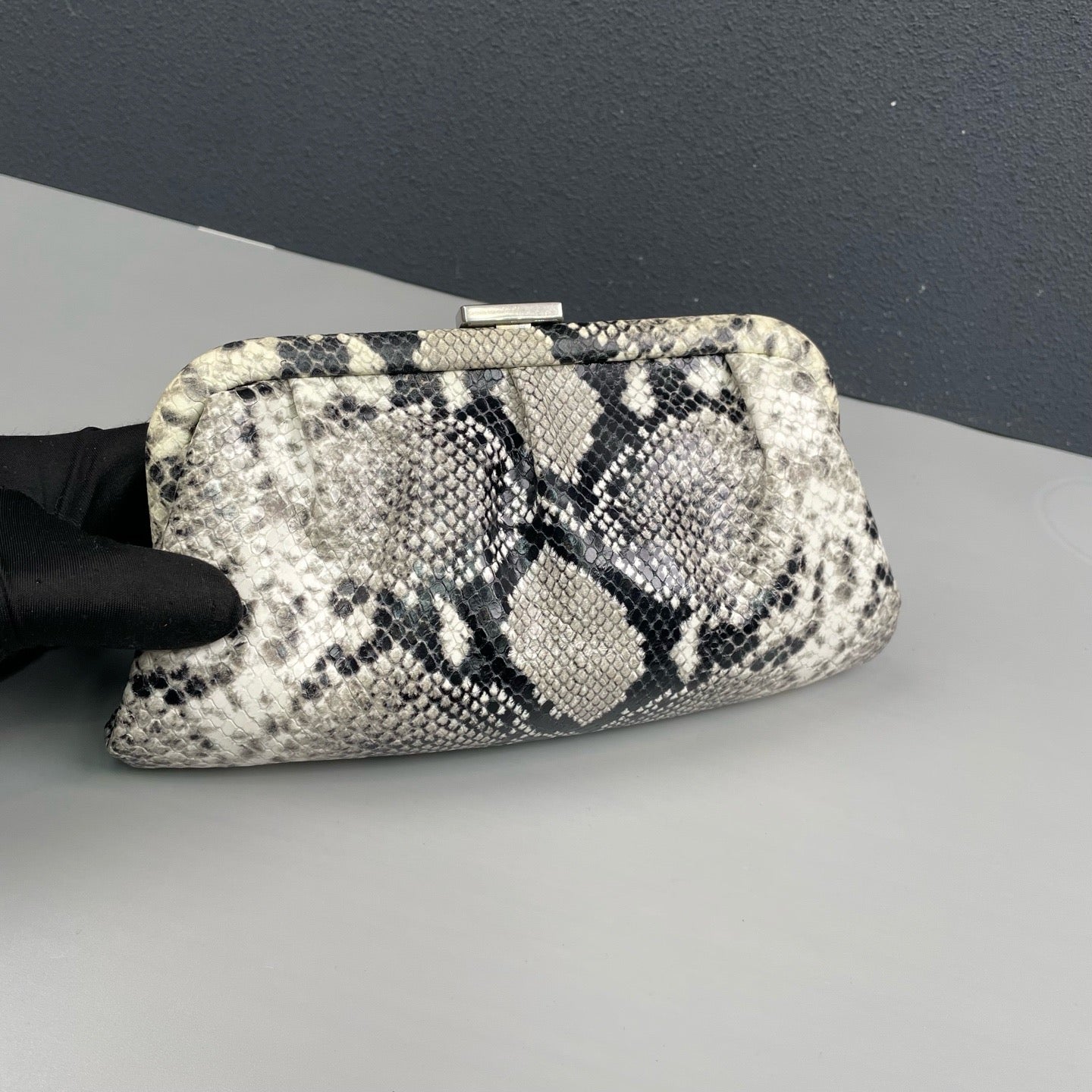Balenciaga - Frame Clutch Bag - Snakeskin-embossed leather - Multicolour - (Small)