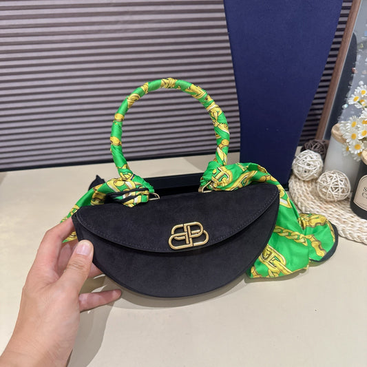Balenciaga - Half-moon bag - Suede - Black - (mini)