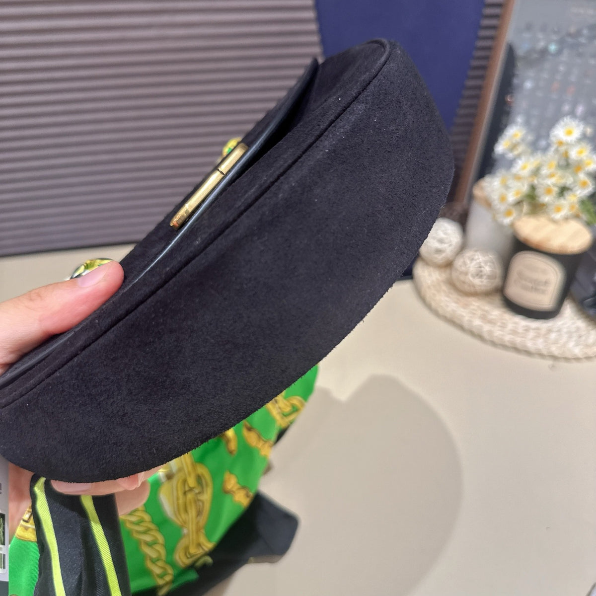 Balenciaga - Half-moon bag - Suede - Black - (mini)