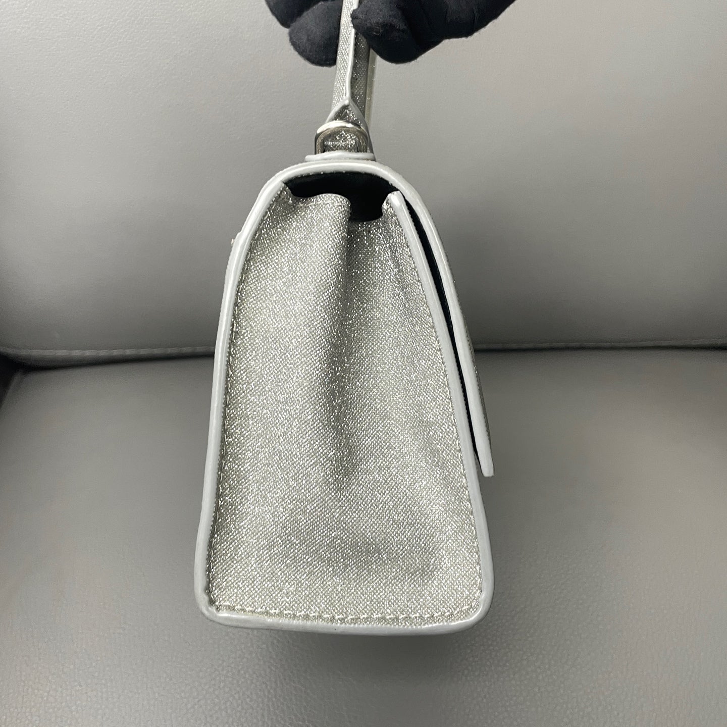 Balenciaga Hourglass Textile Silver - view 5