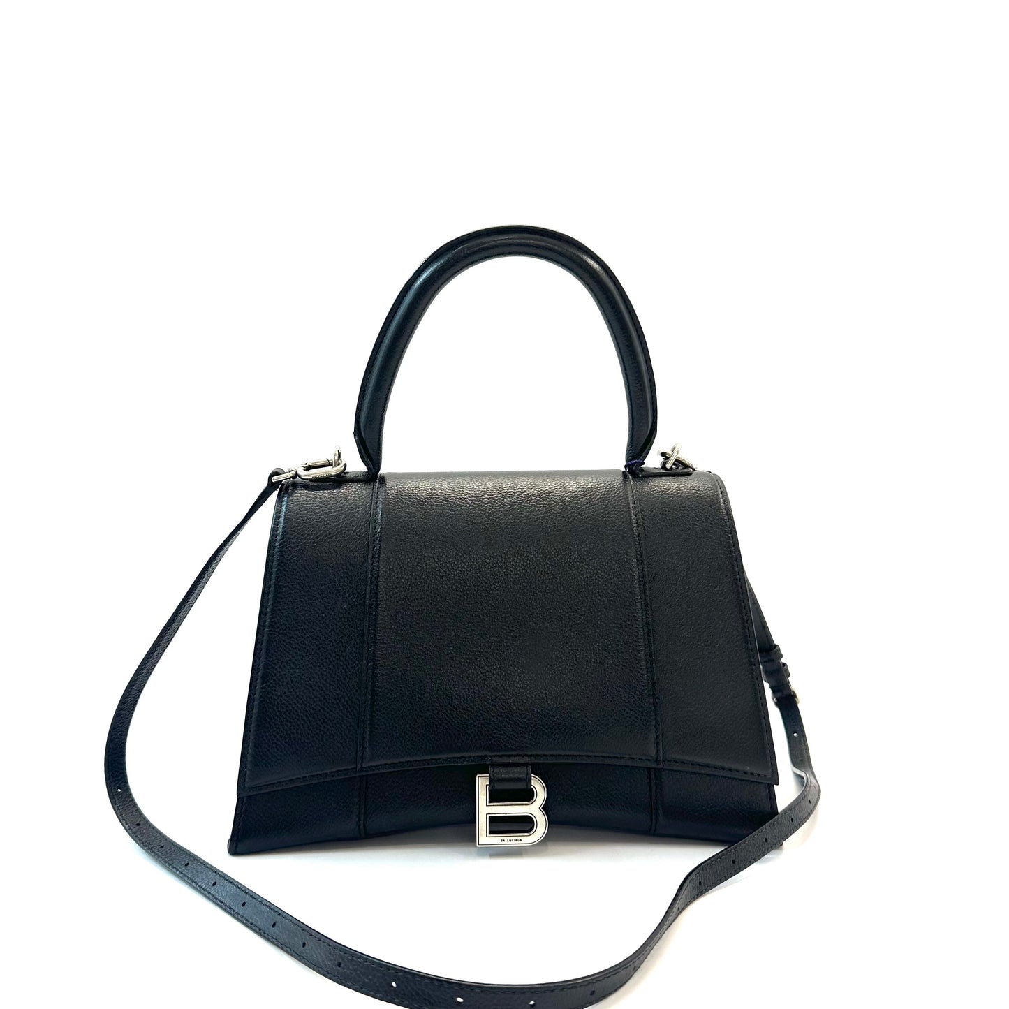 Balenciaga - Hourglass Bag - Leather - Black