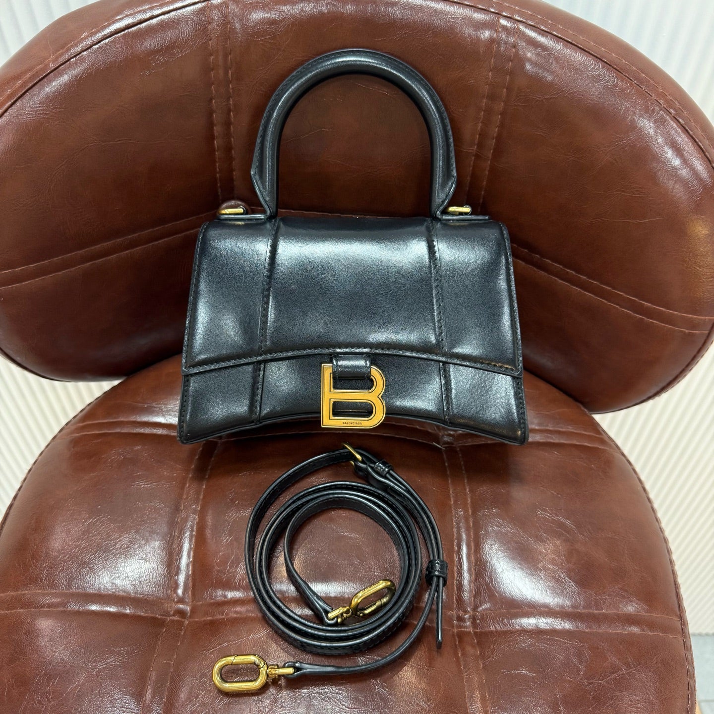 Balenciaga - Hourglass - Calfskin - Black - (mini)