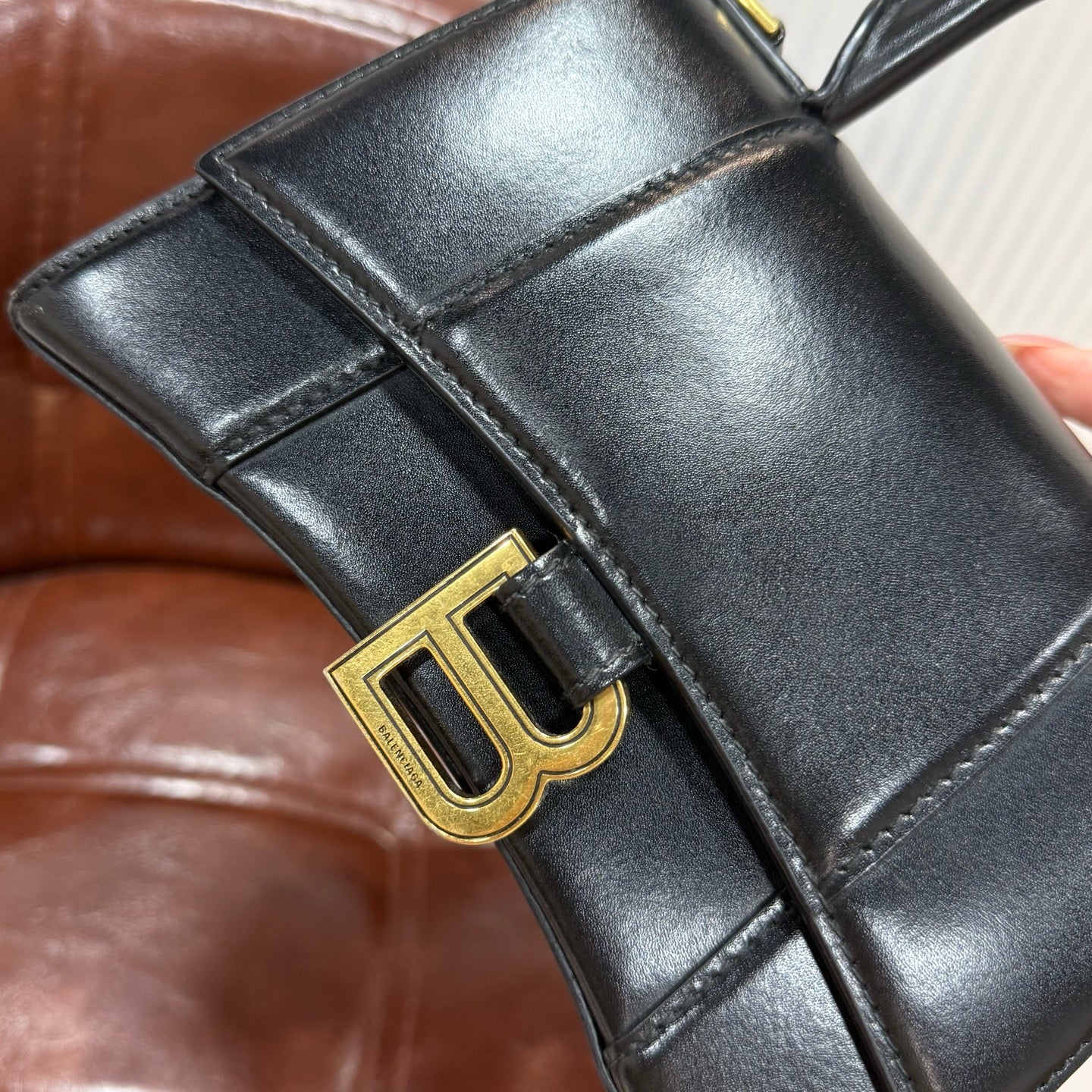 Balenciaga - Hourglass - Calfskin - Black - (mini)