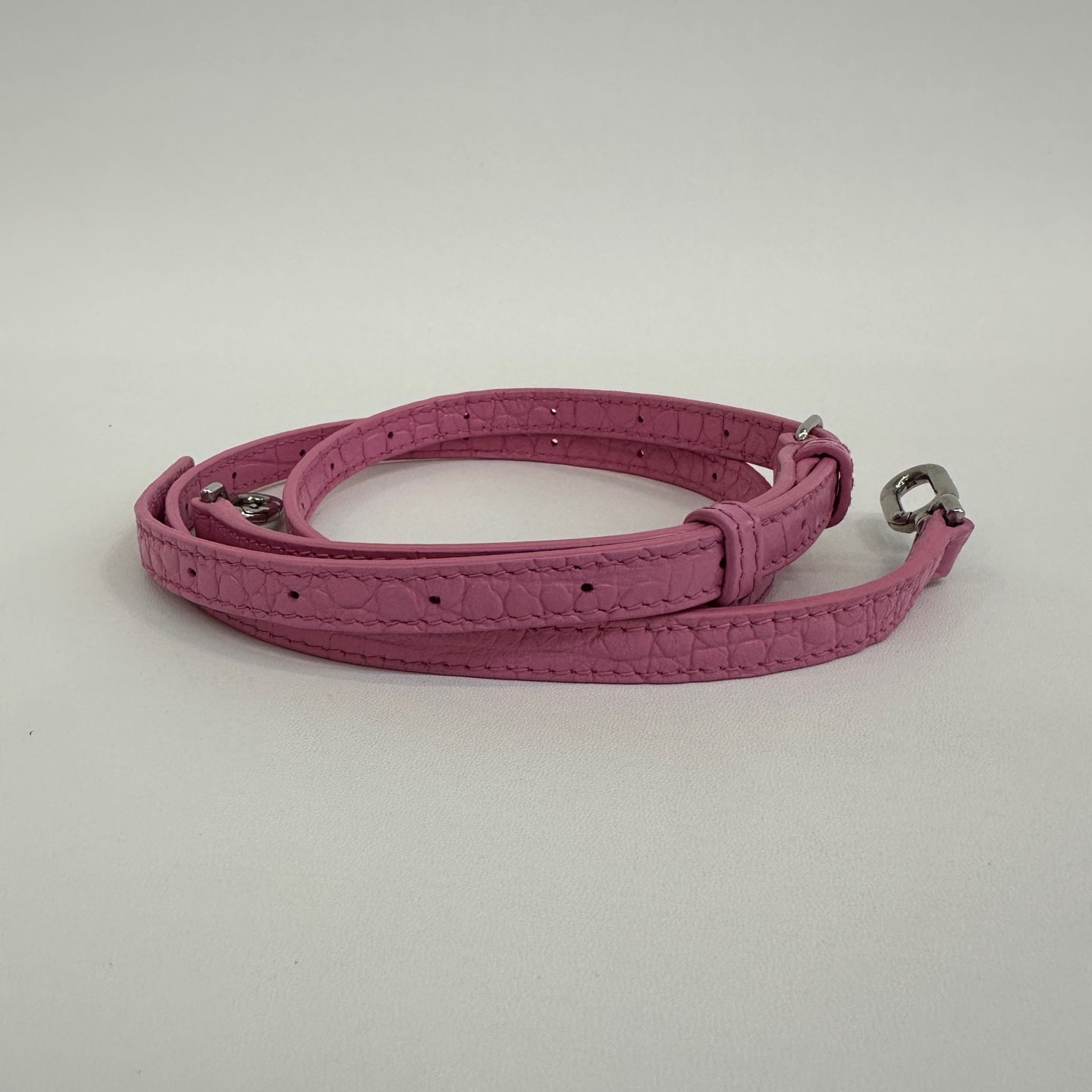 Balenciaga - Hourglass - Calfskin leather with crocodile embossing - Pink - (mini)