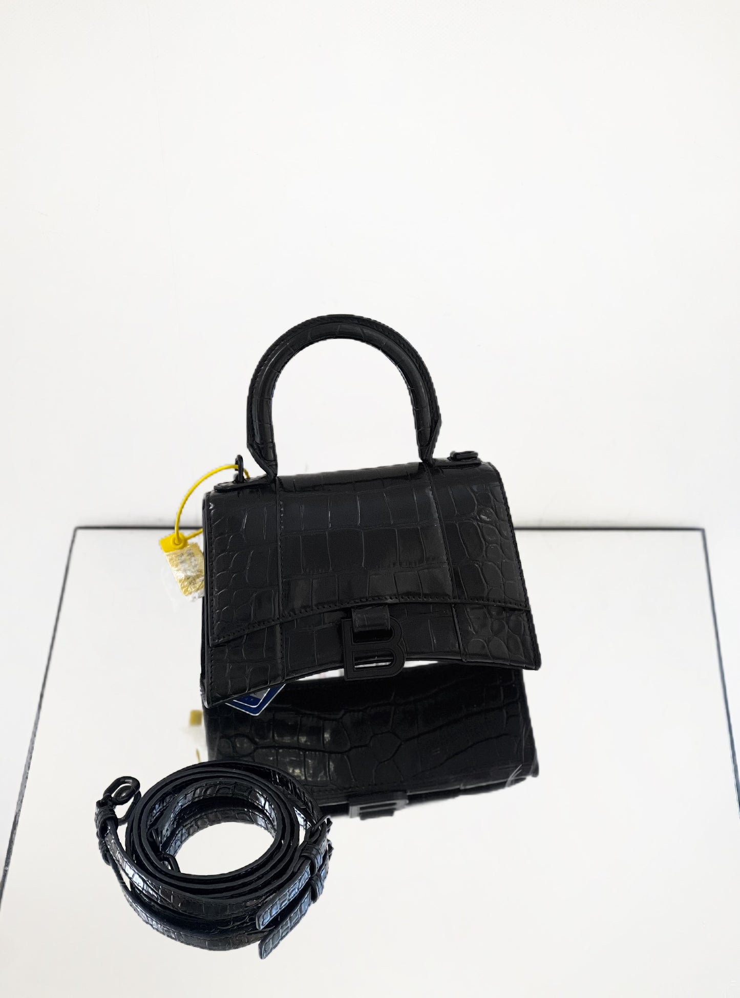 Balenciaga - Hourglass - Cowhide leather - Black - (mini)