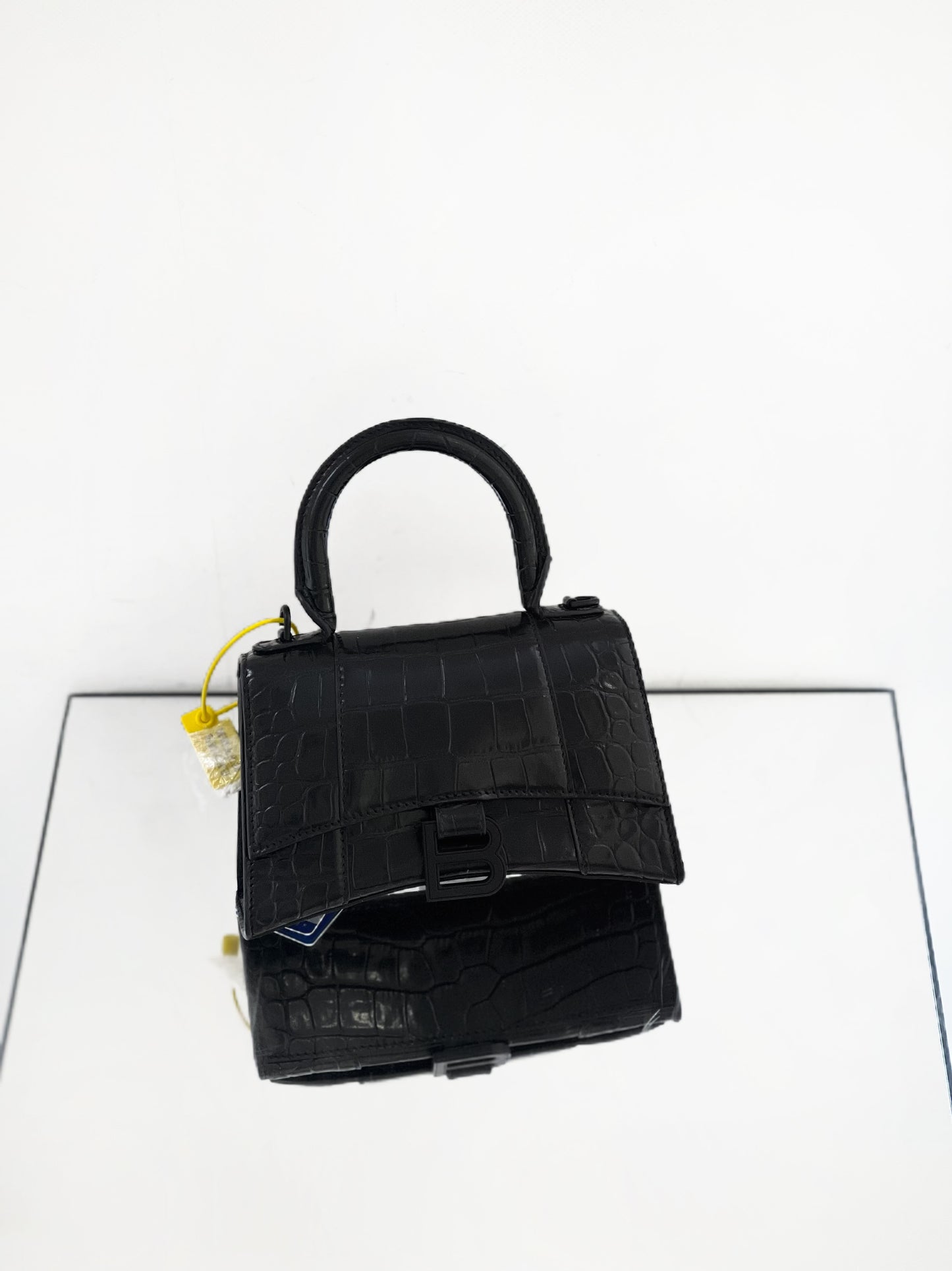 Balenciaga - Hourglass - Cowhide leather - Black - (mini)