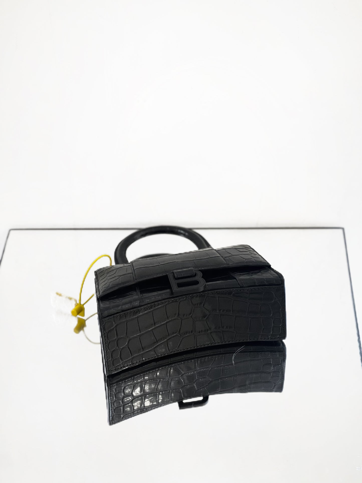 Balenciaga - Hourglass - Cowhide leather - Black - (mini)