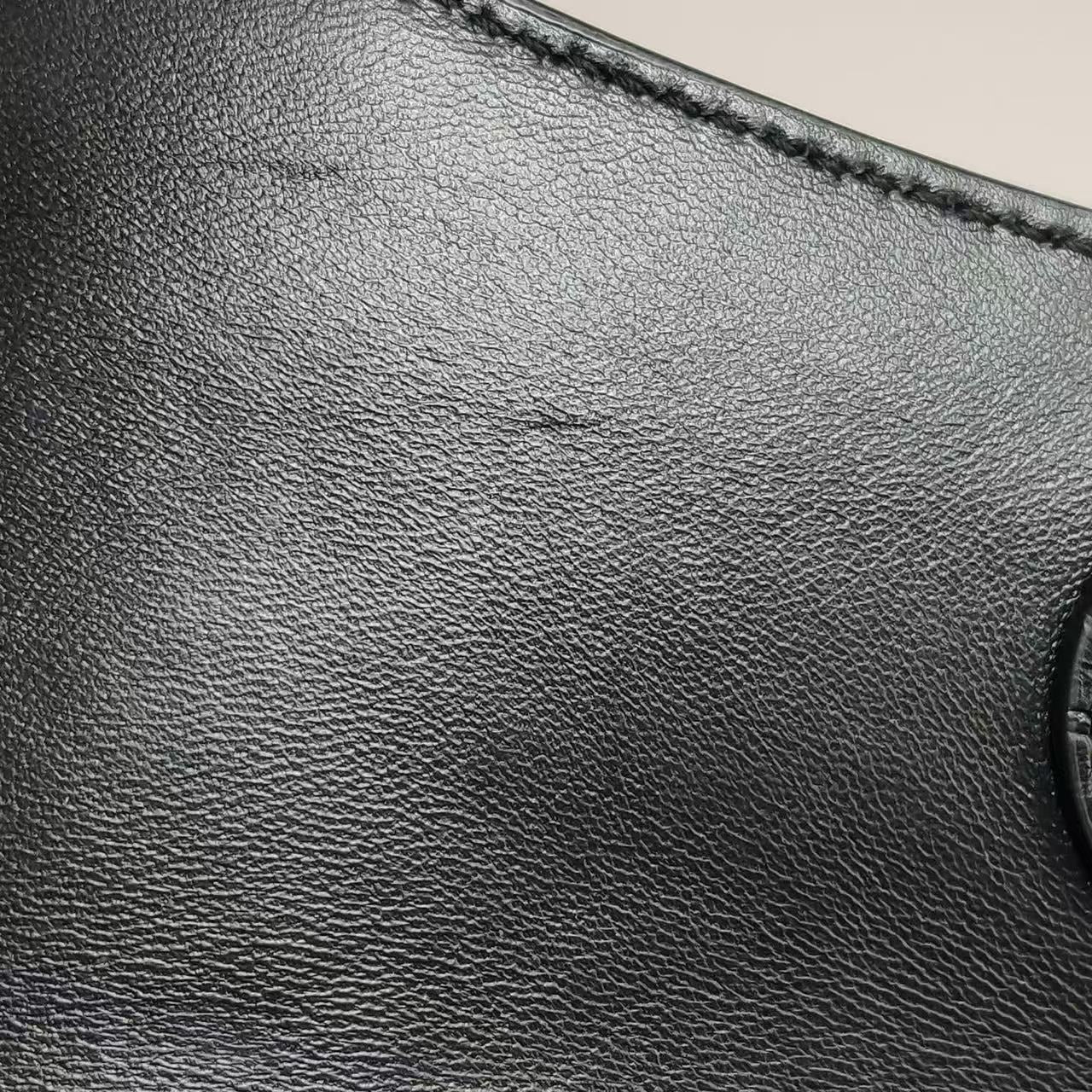 Balenciaga - Hourglass - Crocodile embossed leather - Black - (Medium)
