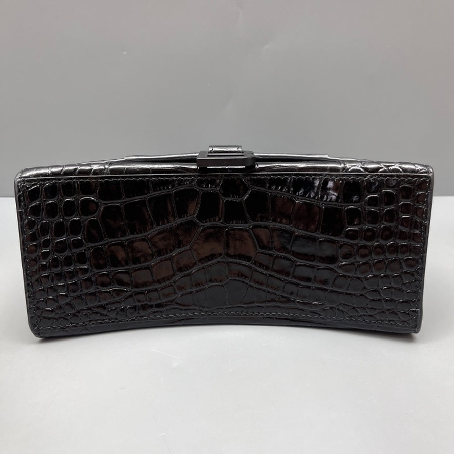 Balenciaga - Hourglass - Exotic leathers - Crocodile - Black - (Small)