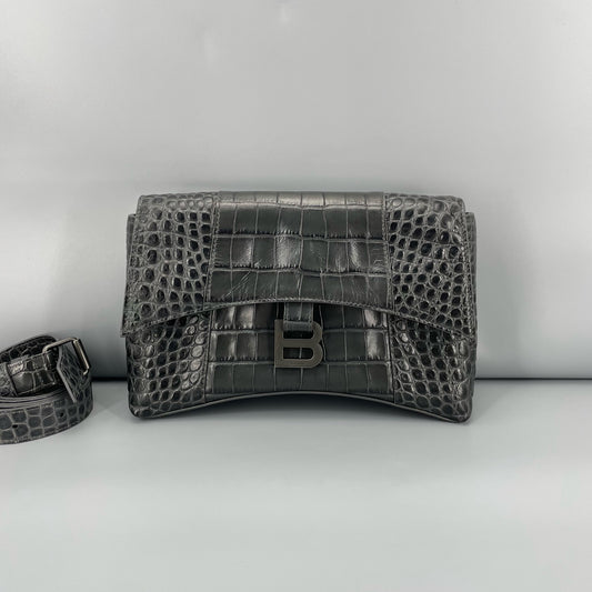 Balenciaga - Hourglass - Exotic leathers - Crocodile - Green - (small)