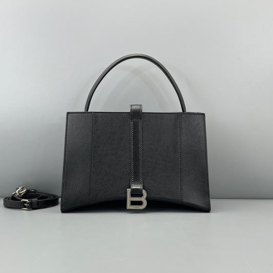 Balenciaga - Hourglass - Grained leather - Black - (small)