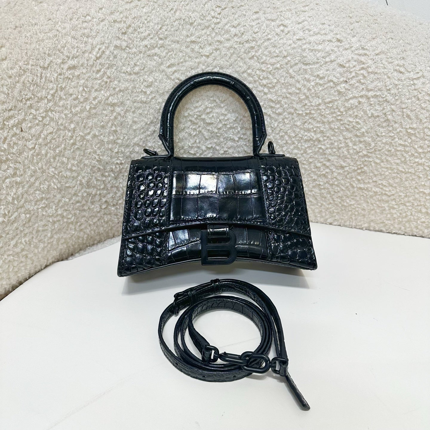 Balenciaga - Hourglass - Leather - Black - (mini)