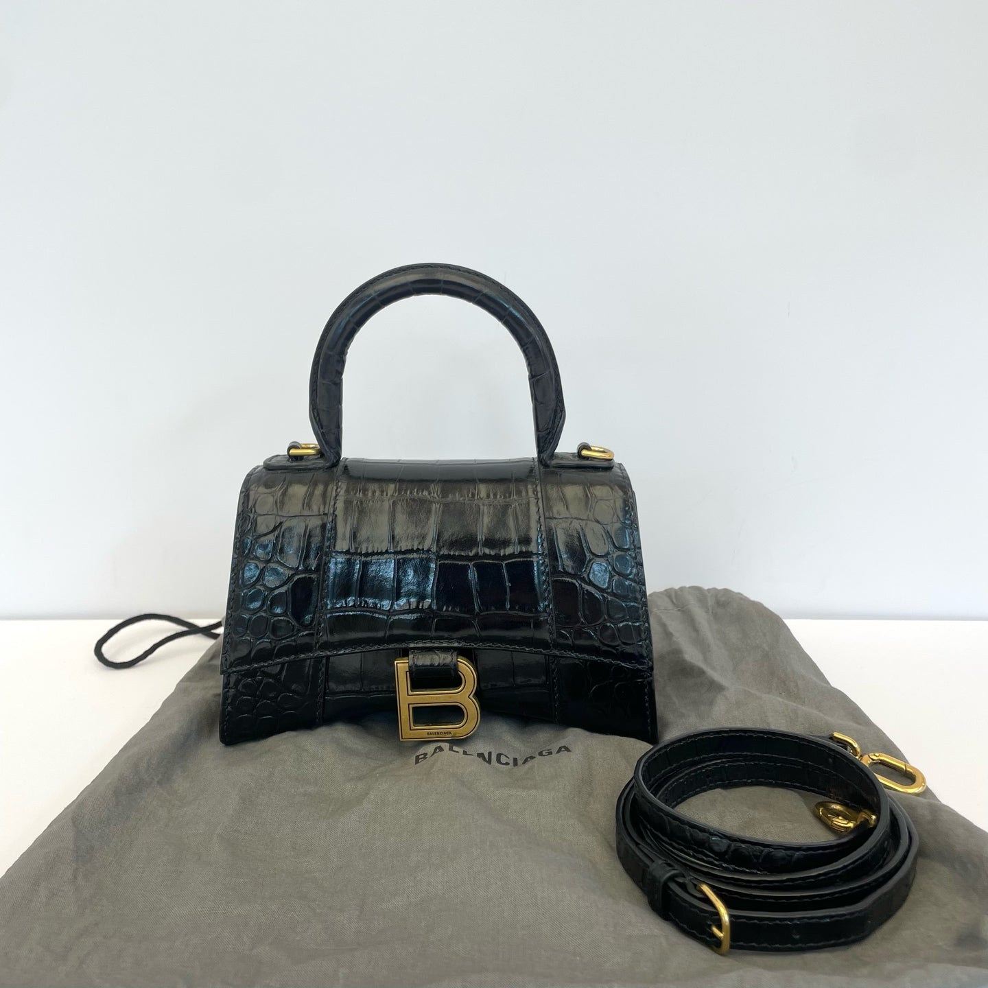 Balenciaga - Hourglass - Leather - Black - (mini)