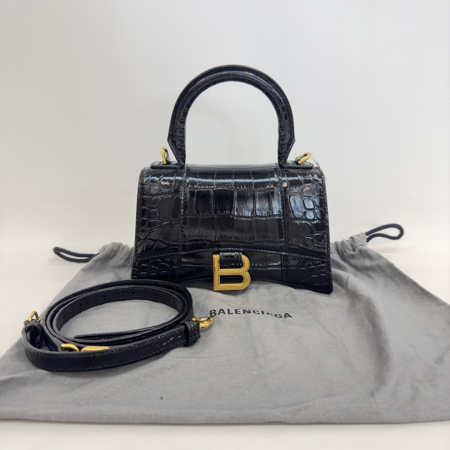 Balenciaga - Hourglass - Leather - Black - (mini)